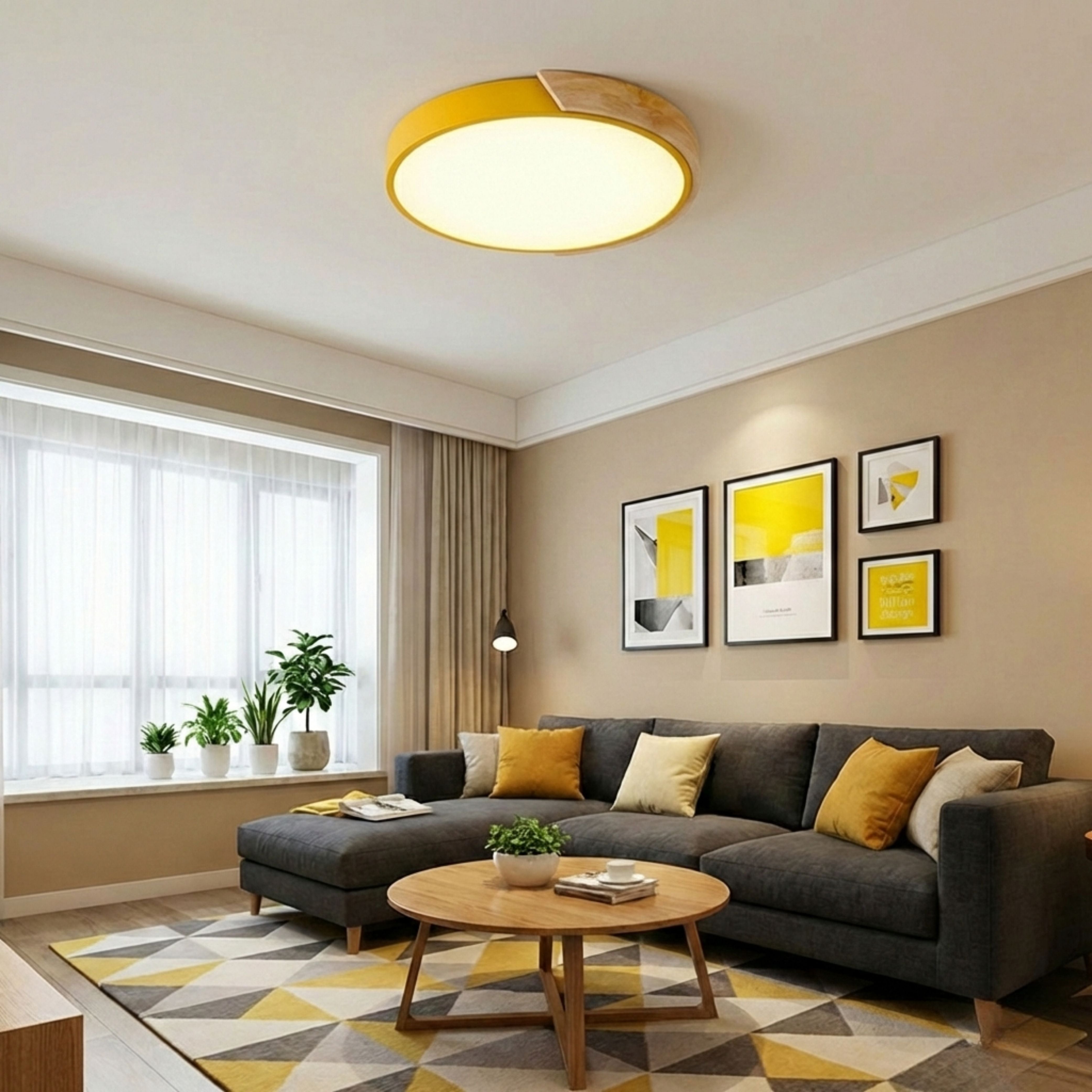 LuminaraGlow | Modern Vibrant LED Flush Mount Ceiling Light Fixture
