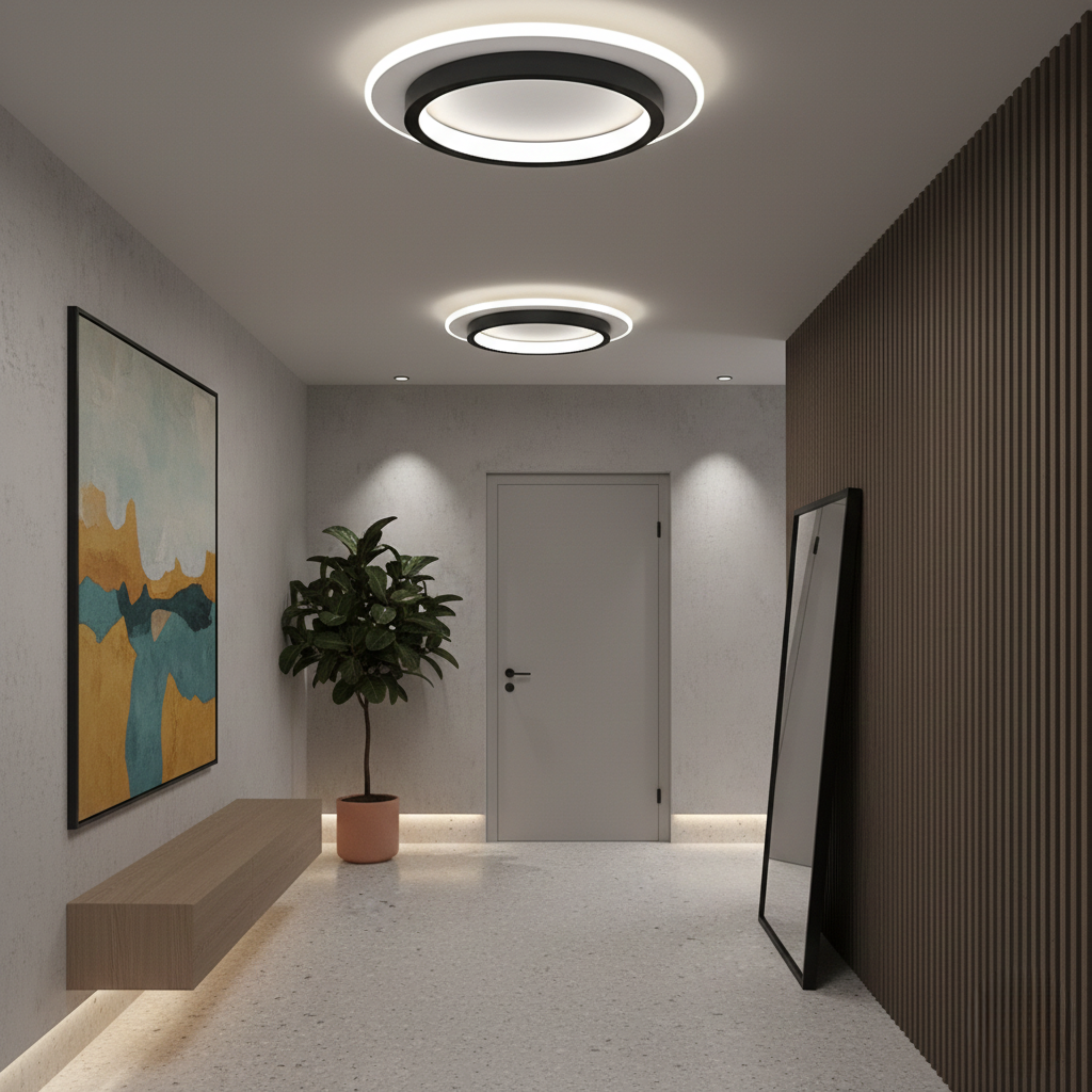 Luminara | Contemporary Sleek LED Flush Mount Ceiling Light Fixture