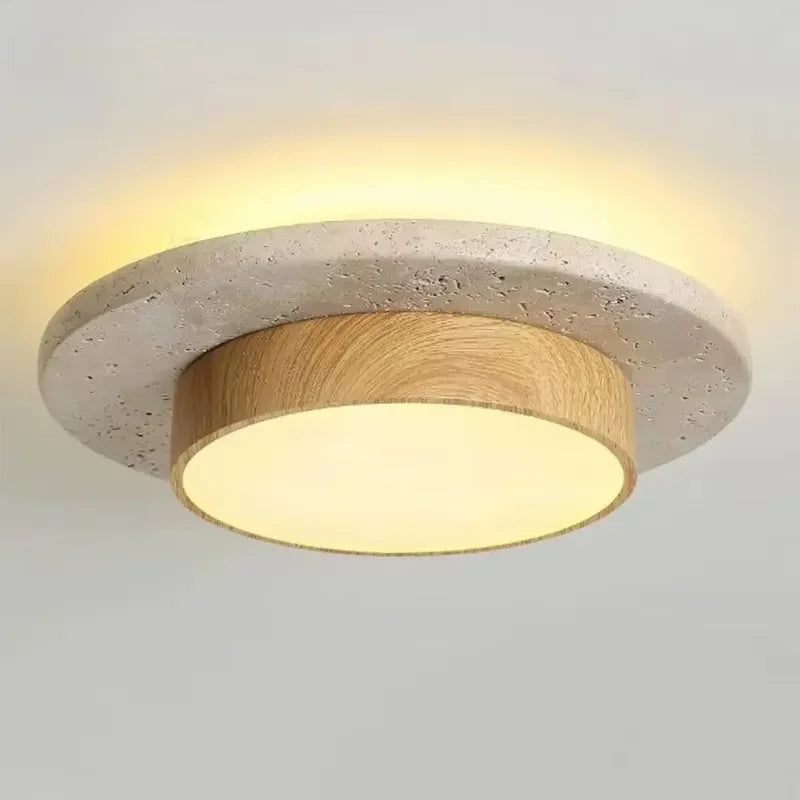 Wabi Sabi | Flush Mount Ceiling Light Fixture with LED Technology | Nordic Walnut Finish for Elegant Illumination 3