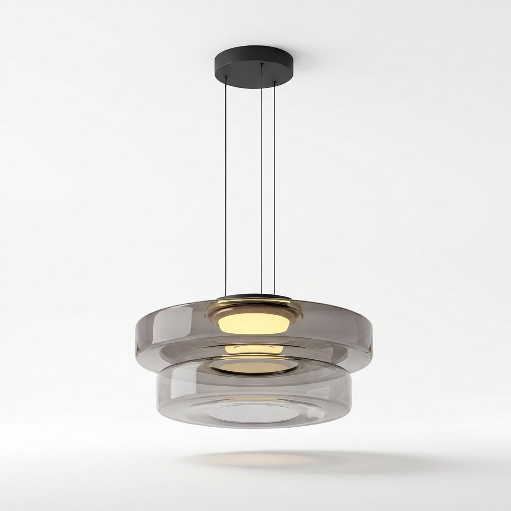 Luminara | Dynamic Amber Glass Kitchen Pendant Lighting Fixture