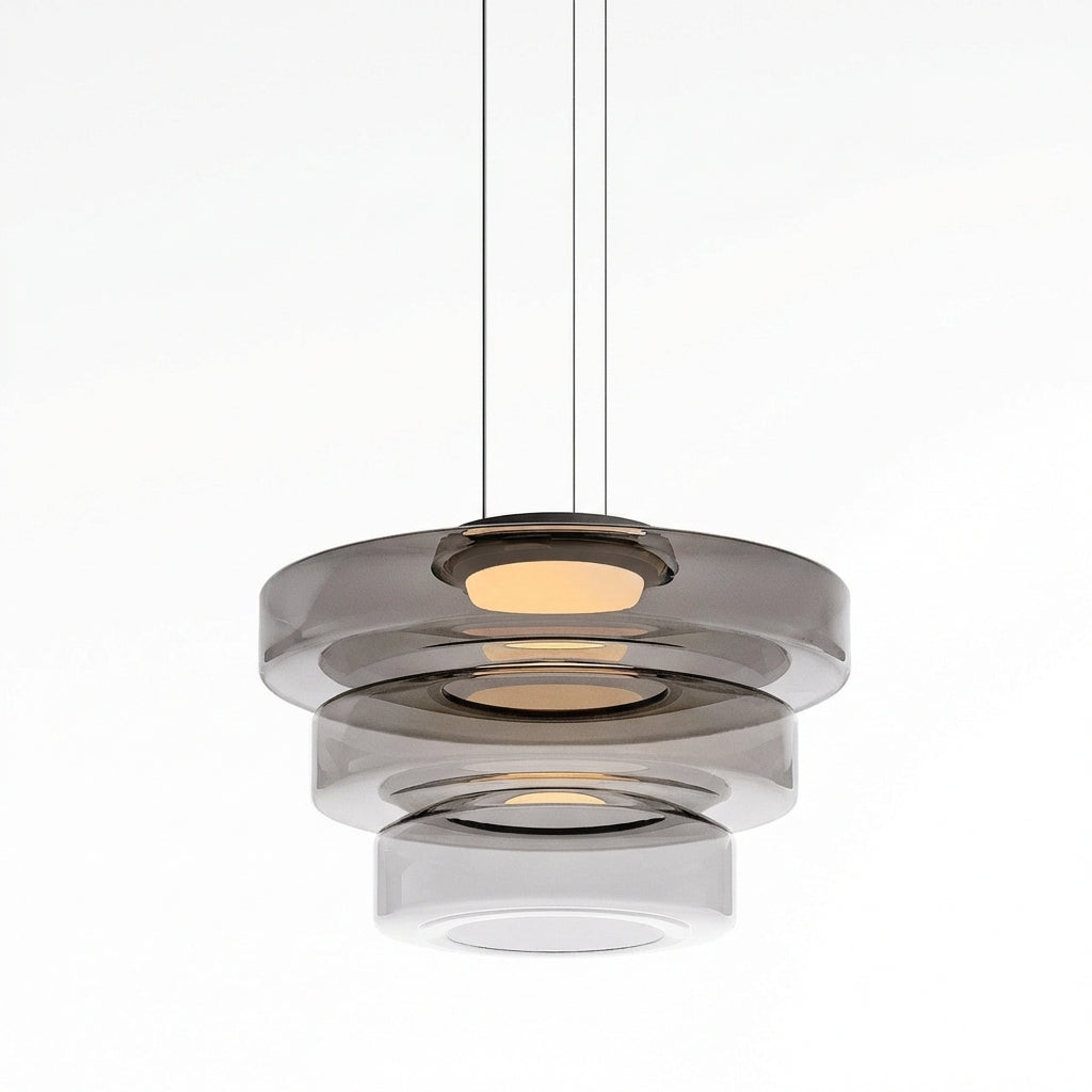 Luminara | Dynamic Amber Glass Kitchen Pendant Lighting Fixture