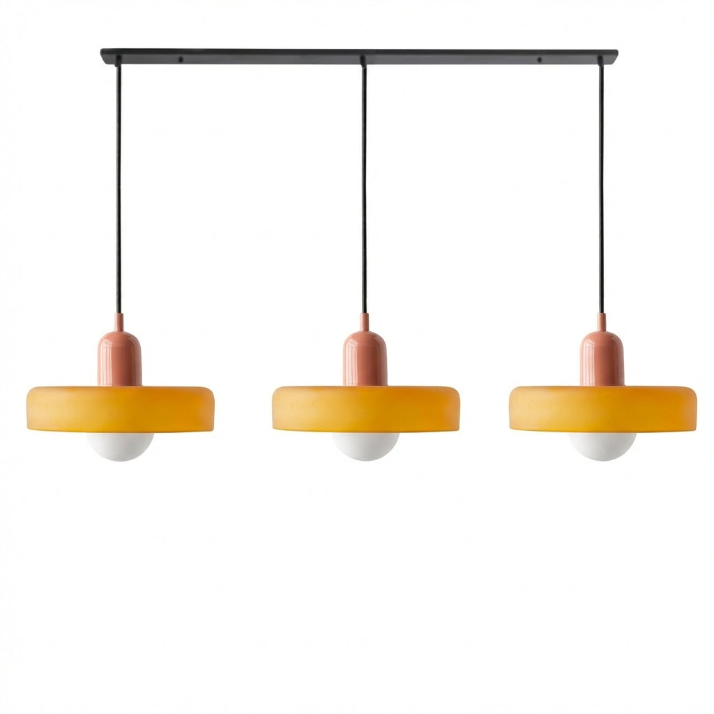 Lumosphere | Stylish Modern 3-Head Colored Glass Pendant Light