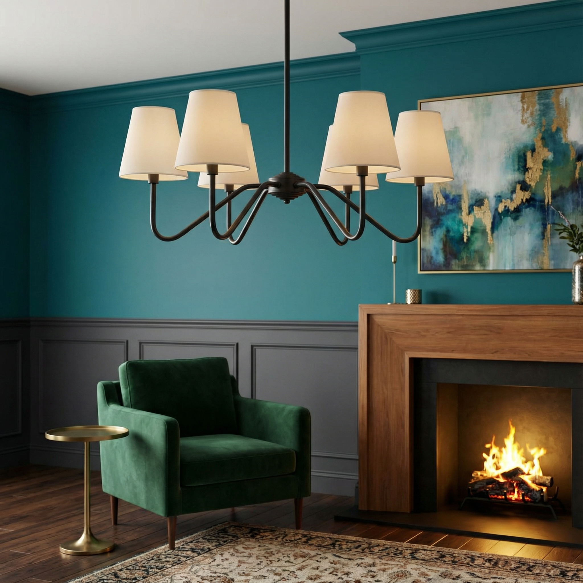 SilkenAura | Elegant Modern Silk Bedroom Chandelier Light