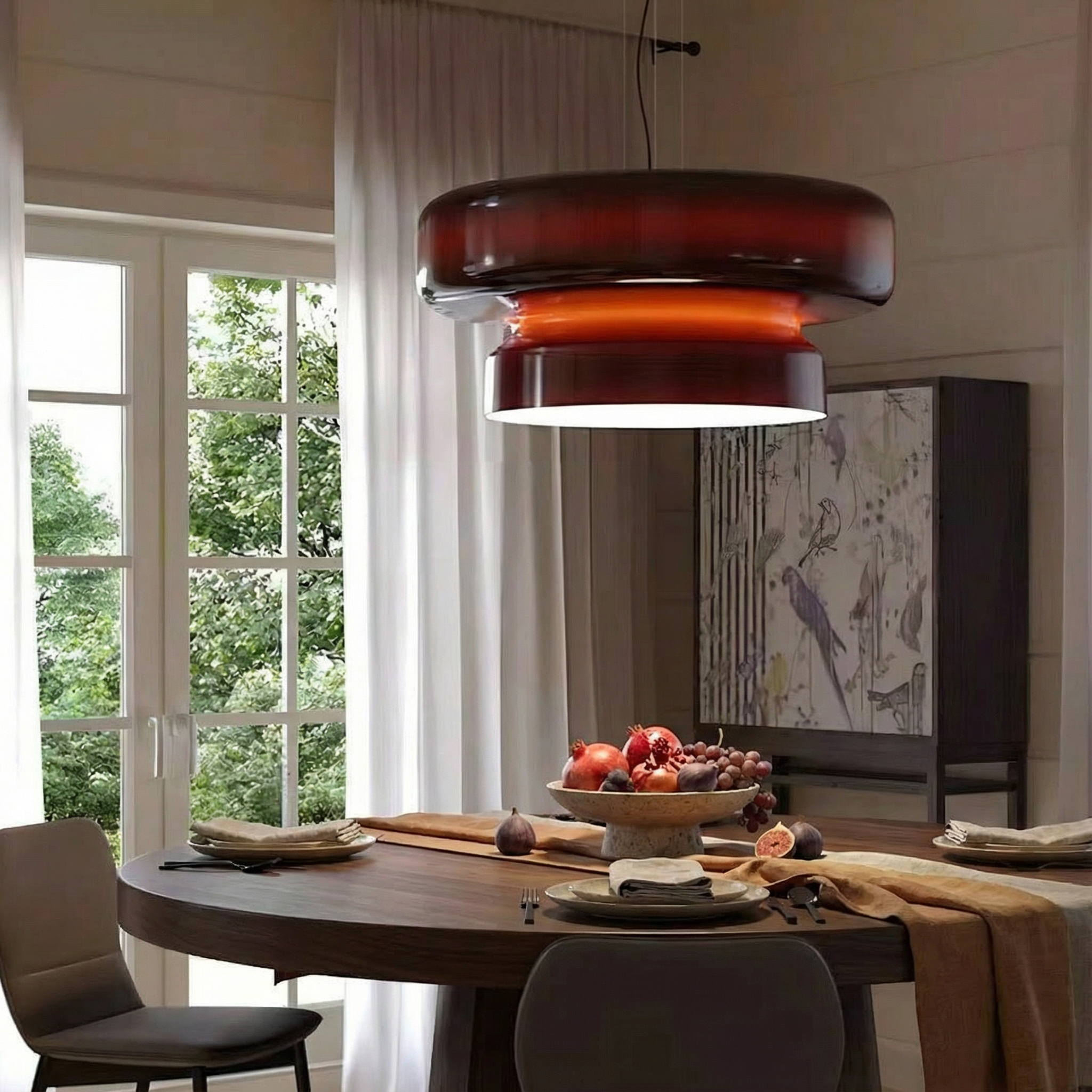 ChromaGlow | Striking Translucent Glass Kitchen Island Pendant Lighting
