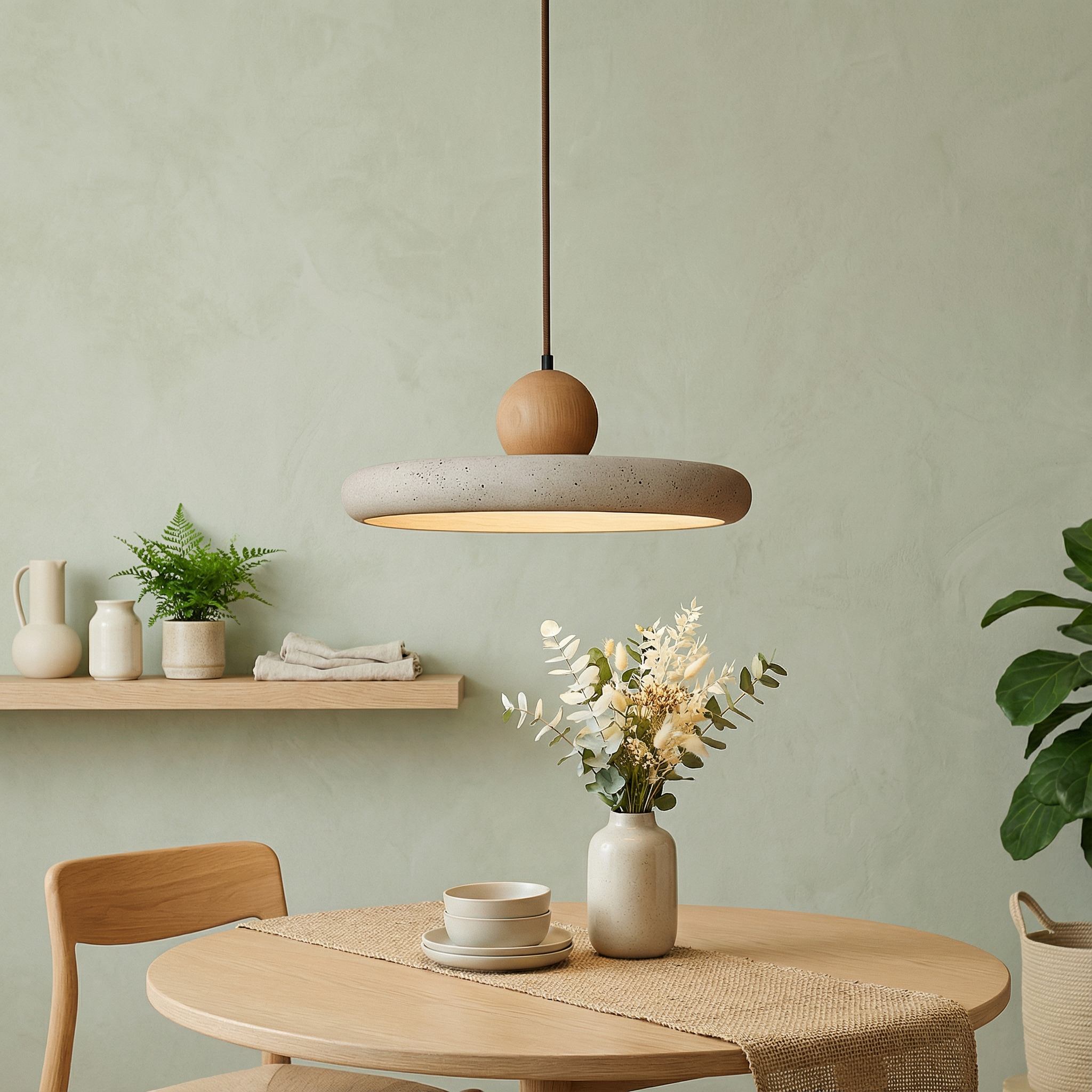 TravertineGlow | Elegant Adjustable Kitchen Pendant Lighting Fixture