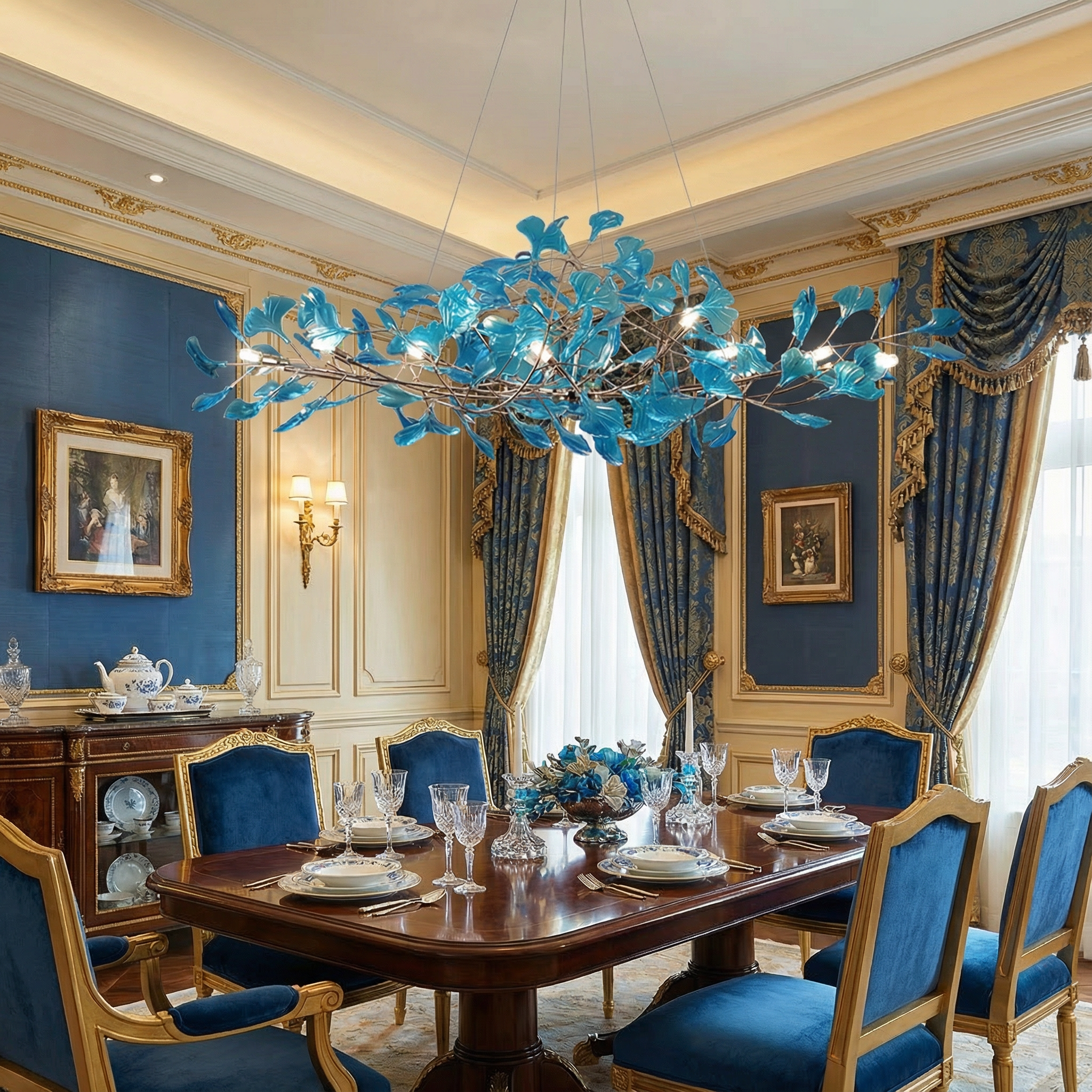 GinkgoGlow | Modern Elegant Acrylic Leaf Chandelier Light