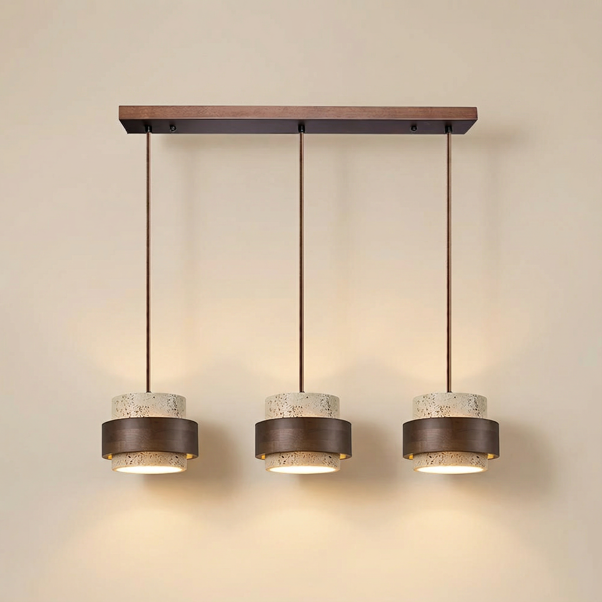 Travertine Elegance | Stylish Natural Stone Kitchen Pendant Light
