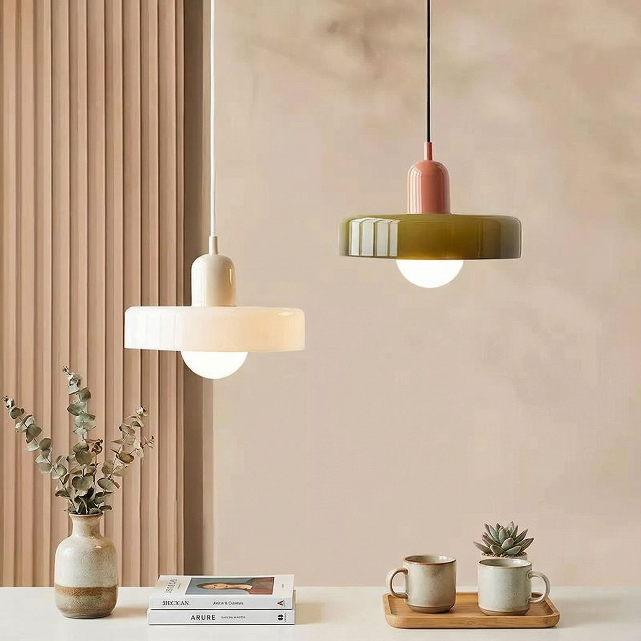 BauhausGlass | Elegant Contemporary Colored Glass Pendant Light