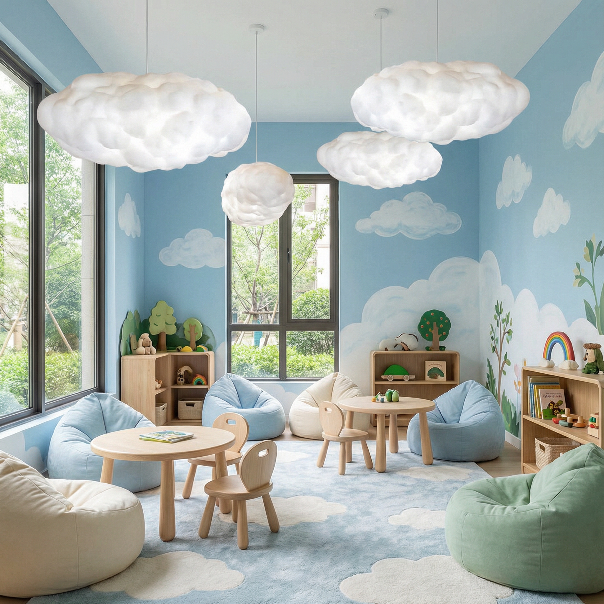 NimbusGlow | Elegant Minimalist LED Cloud Pendant Light