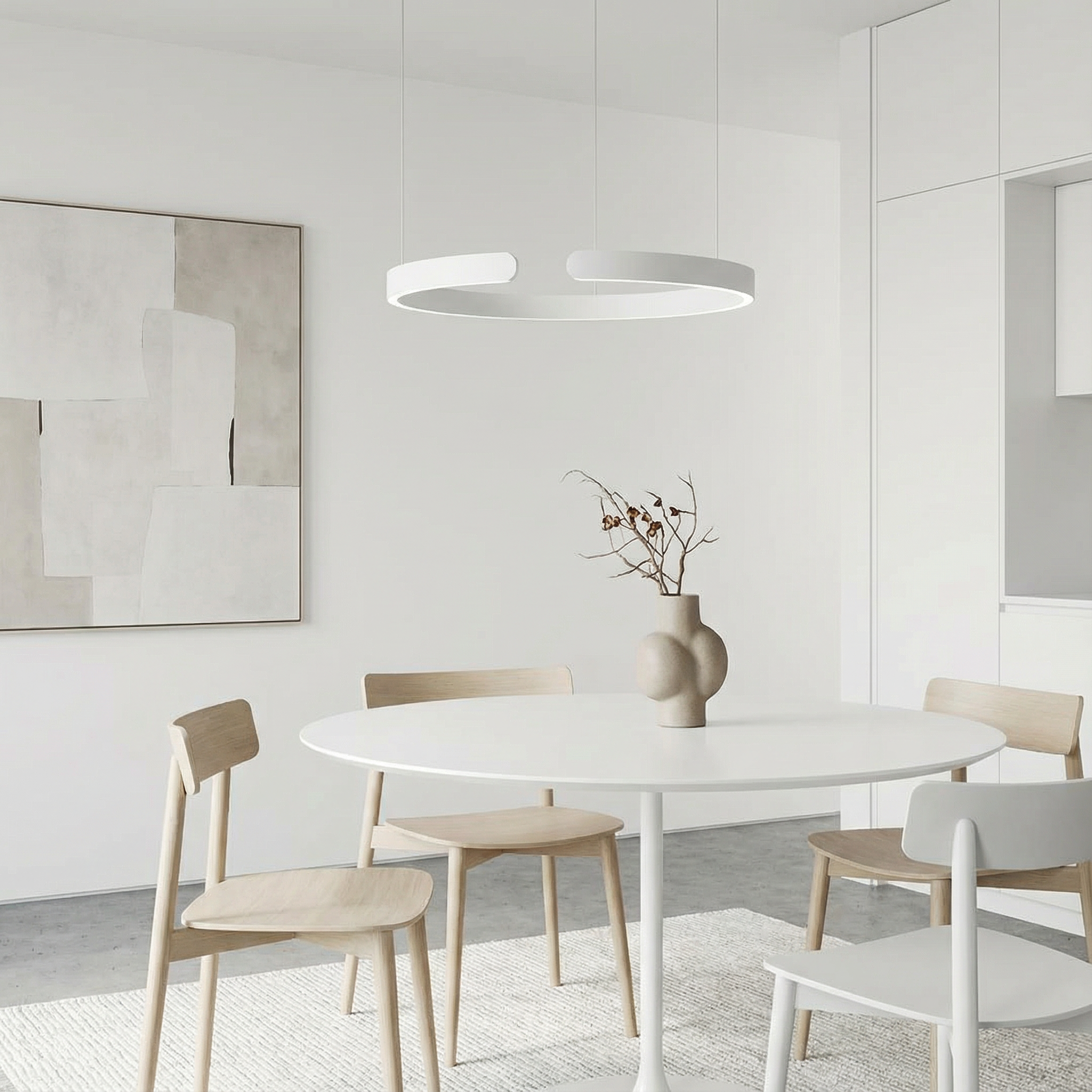 Lunaris | Elegant Minimalist LED Circle Pendant Light