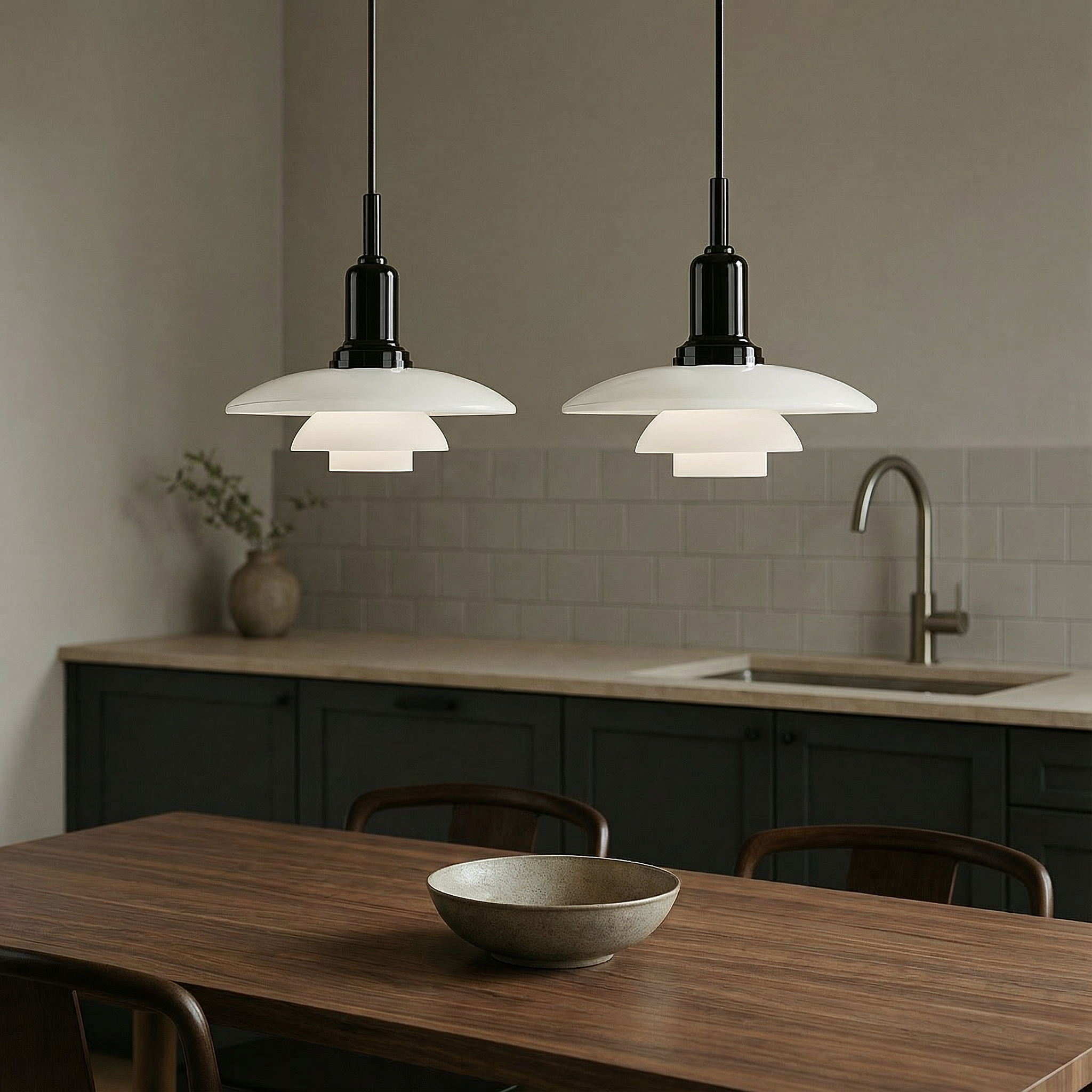 NordicGlow | Stylish Modern Glass Pendant Light for Kitchen Island