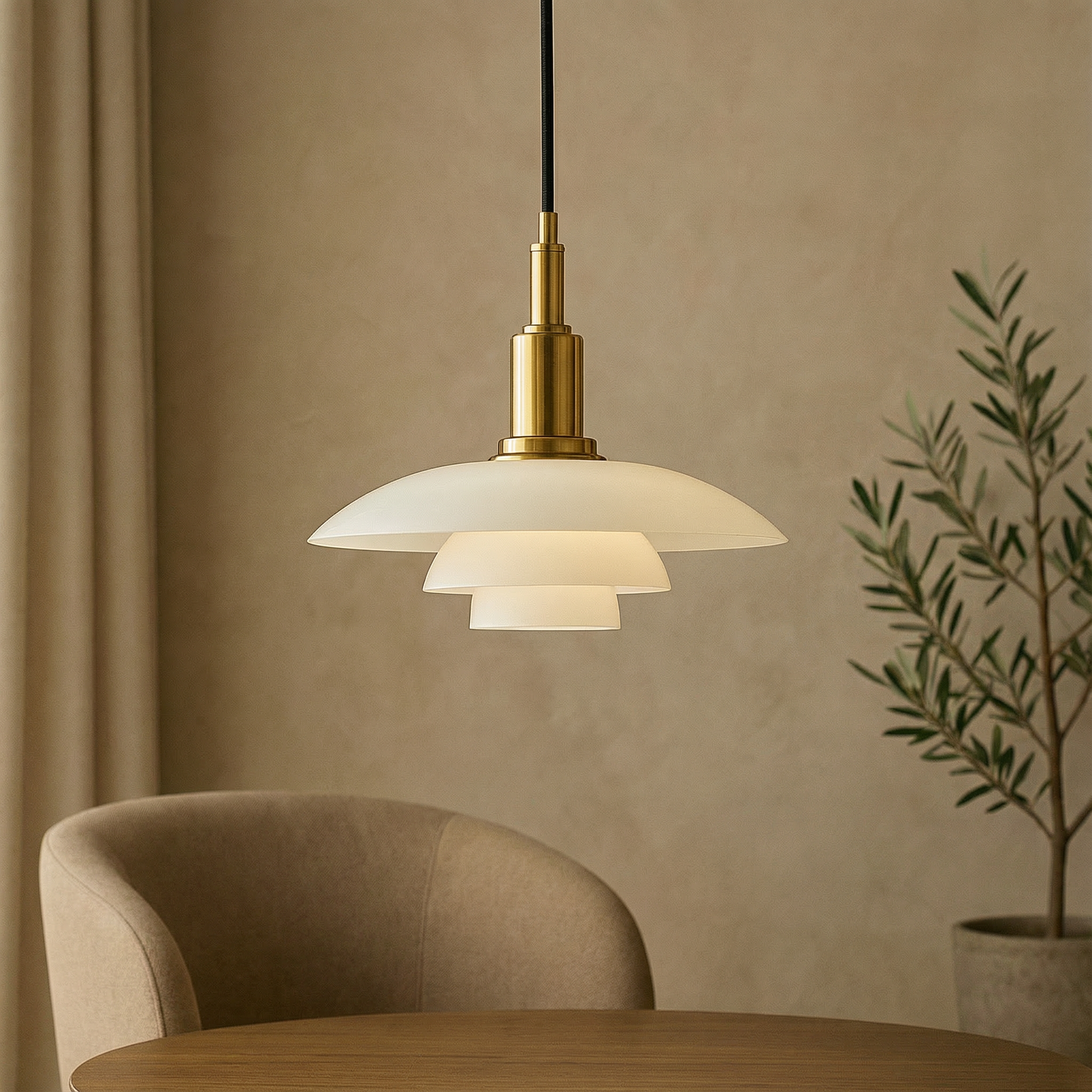 NordicGlow | Stylish Modern Glass Pendant Light for Kitchen Island