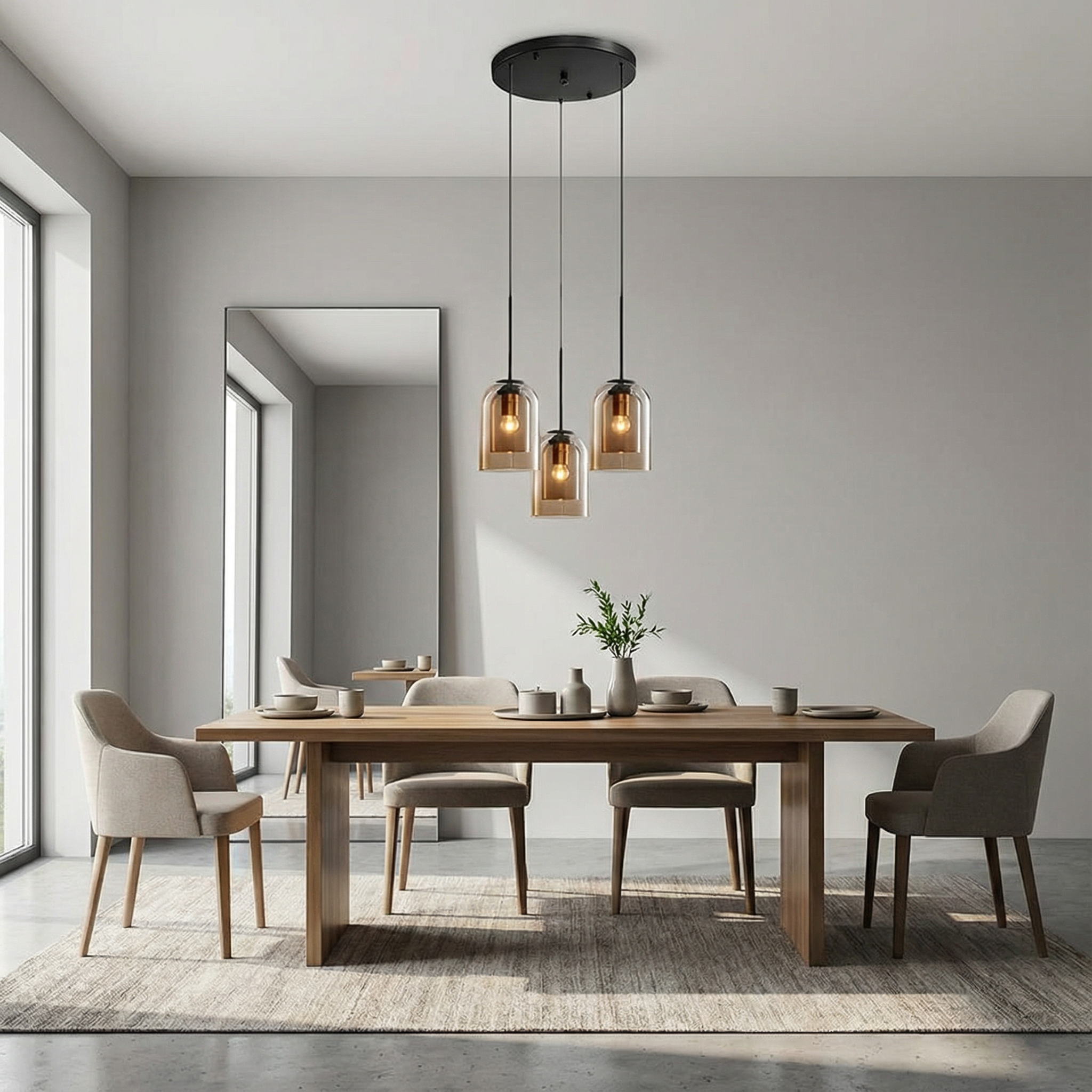 Modern Glass Pendant Light for Kitchen, Bedside & Commercial Spaces | Lunaris