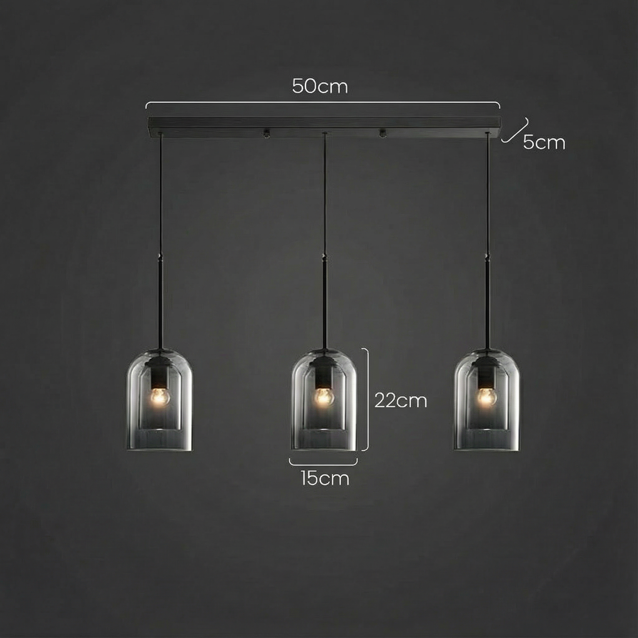 Modern Glass Pendant Light for Kitchen, Bedside & Commercial Spaces | Lunaris
