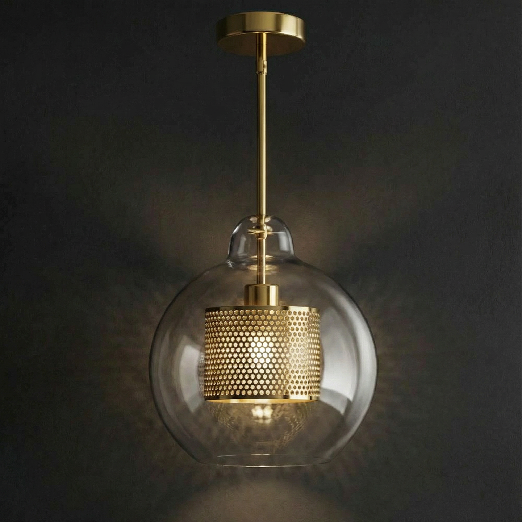ChiswickGlass | Elegant Adjustable Glass Pendant Light for Kitchen
