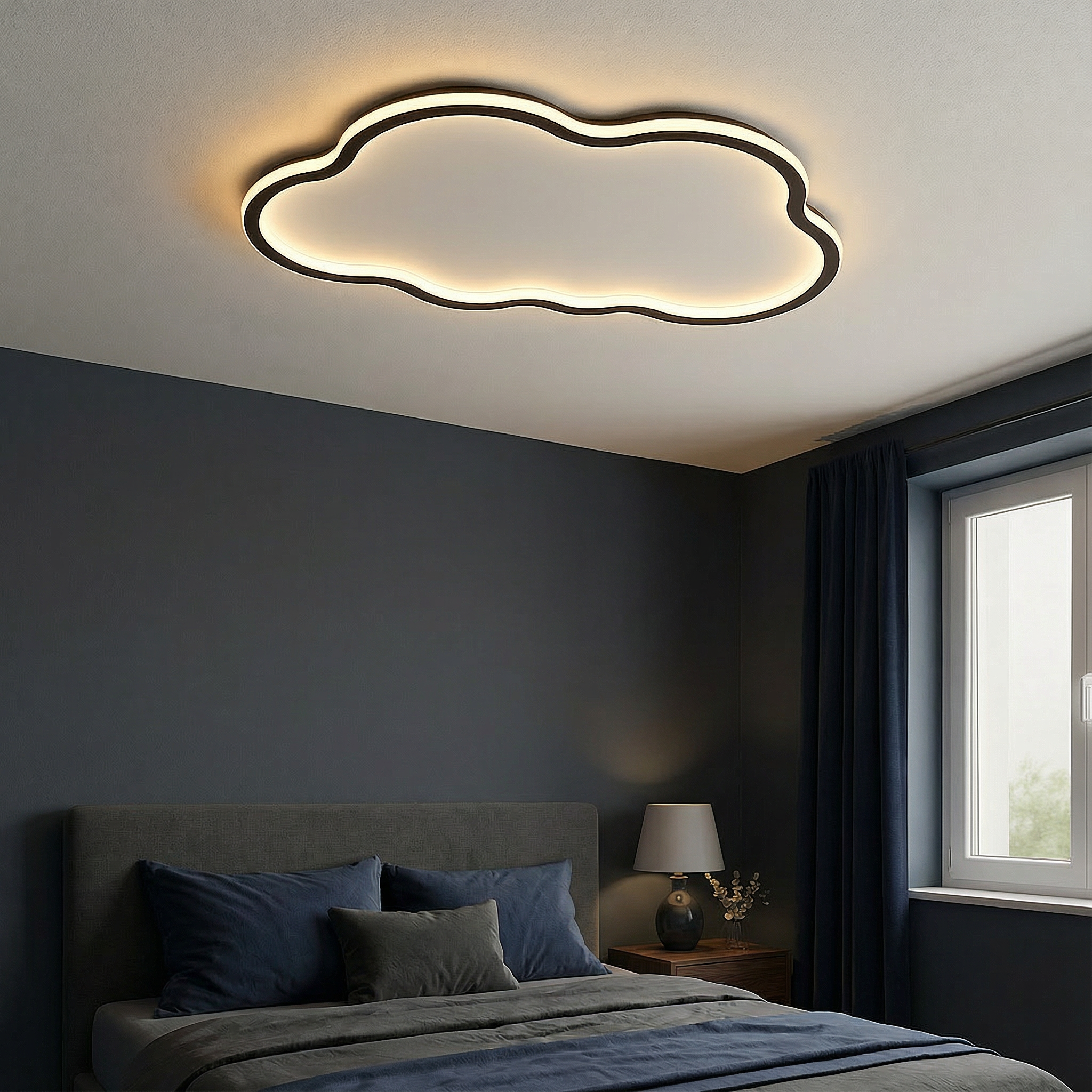 NimbusGlow | Modern Minimalist LED Flush Mount Ceiling Light Fixture
