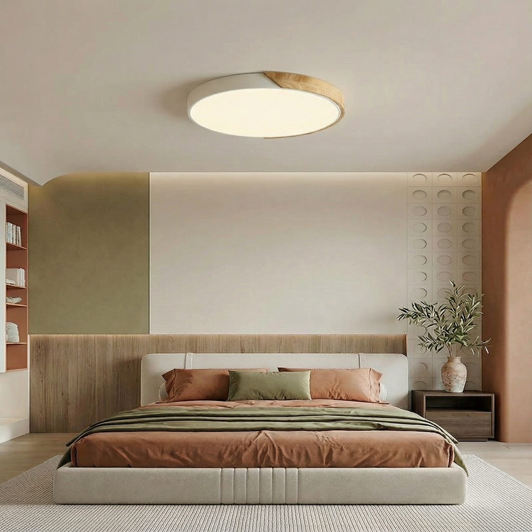 NordicWood | Stylish Minimalist LED Flush Mount Ceiling Light Fixture