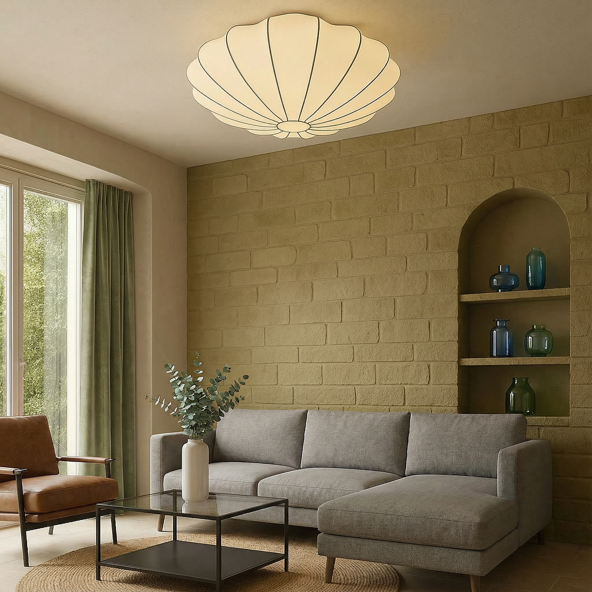 Luminara | Elegant Modern Minimalist Flush Mount Ceiling Light Fixture