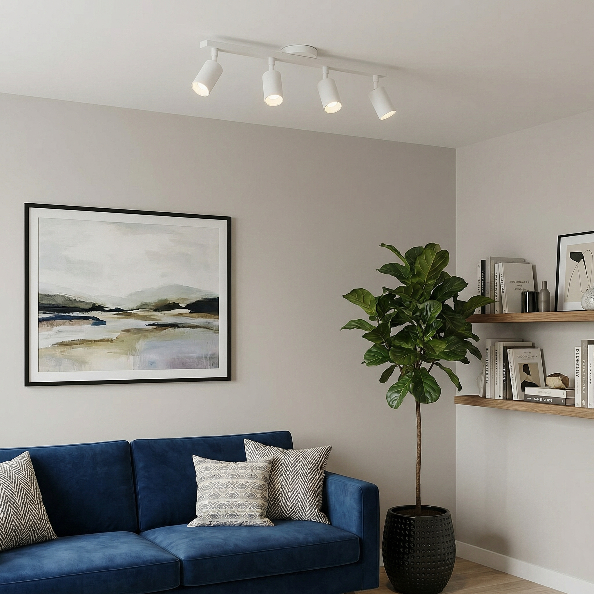 Luminara | Sleek Modern LED Ceiling Light Fixture with Adjustable Heads