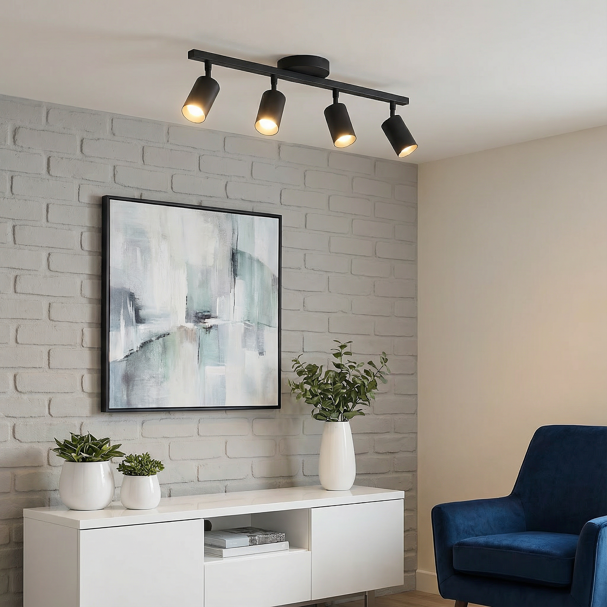 Luminara | Sleek Modern LED Ceiling Light Fixture with Adjustable Heads