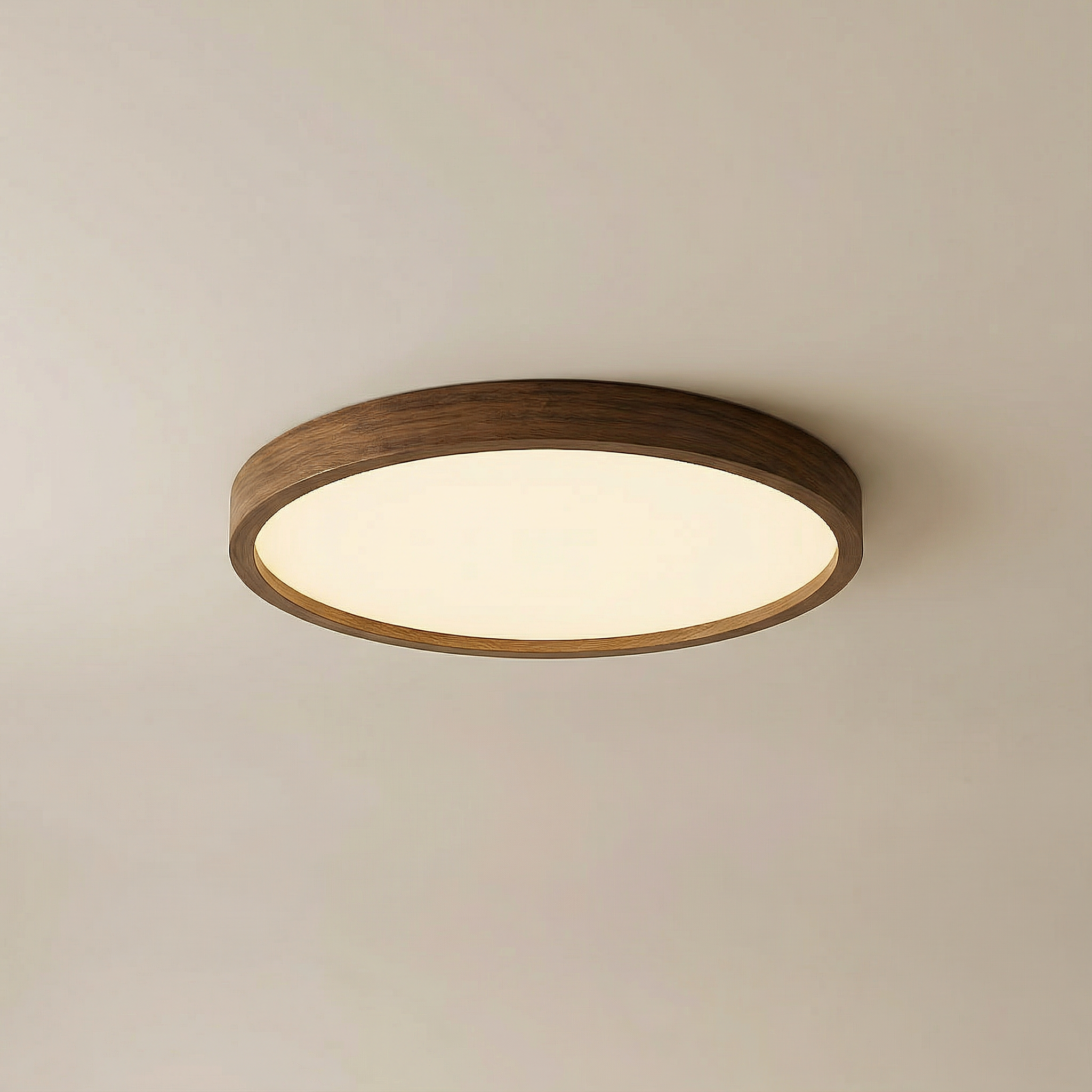 TimberGlow | Cozy Modern Wood Grain Flush Mount Ceiling Light Fixture
