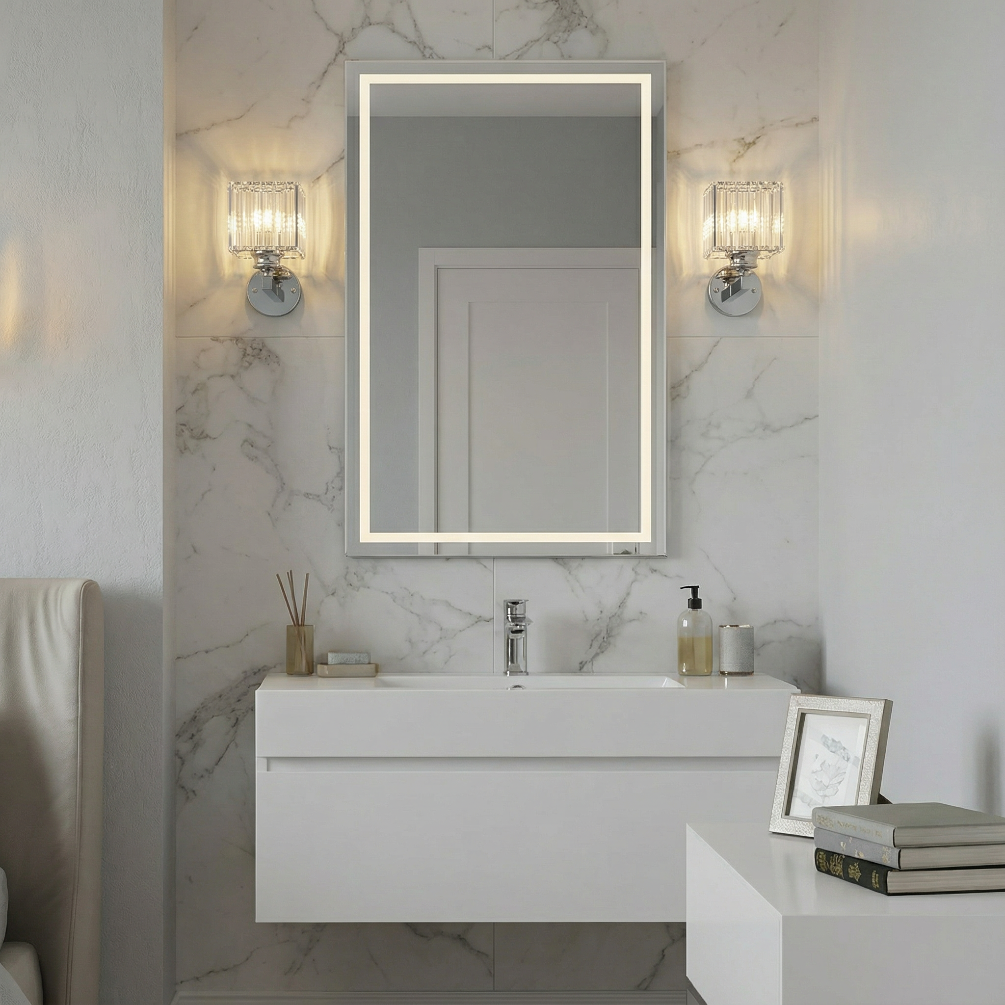 Luminara | Elegant Crystal Round and Square Wall Light Fixtures