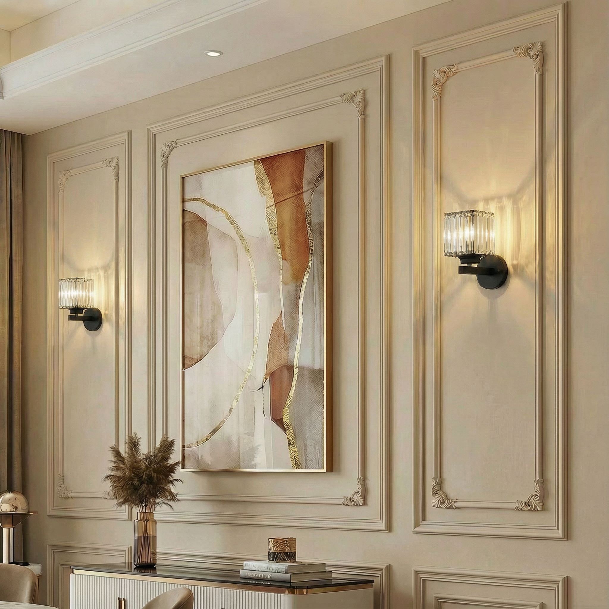 Luminara | Elegant Crystal Round and Square Wall Light Fixtures