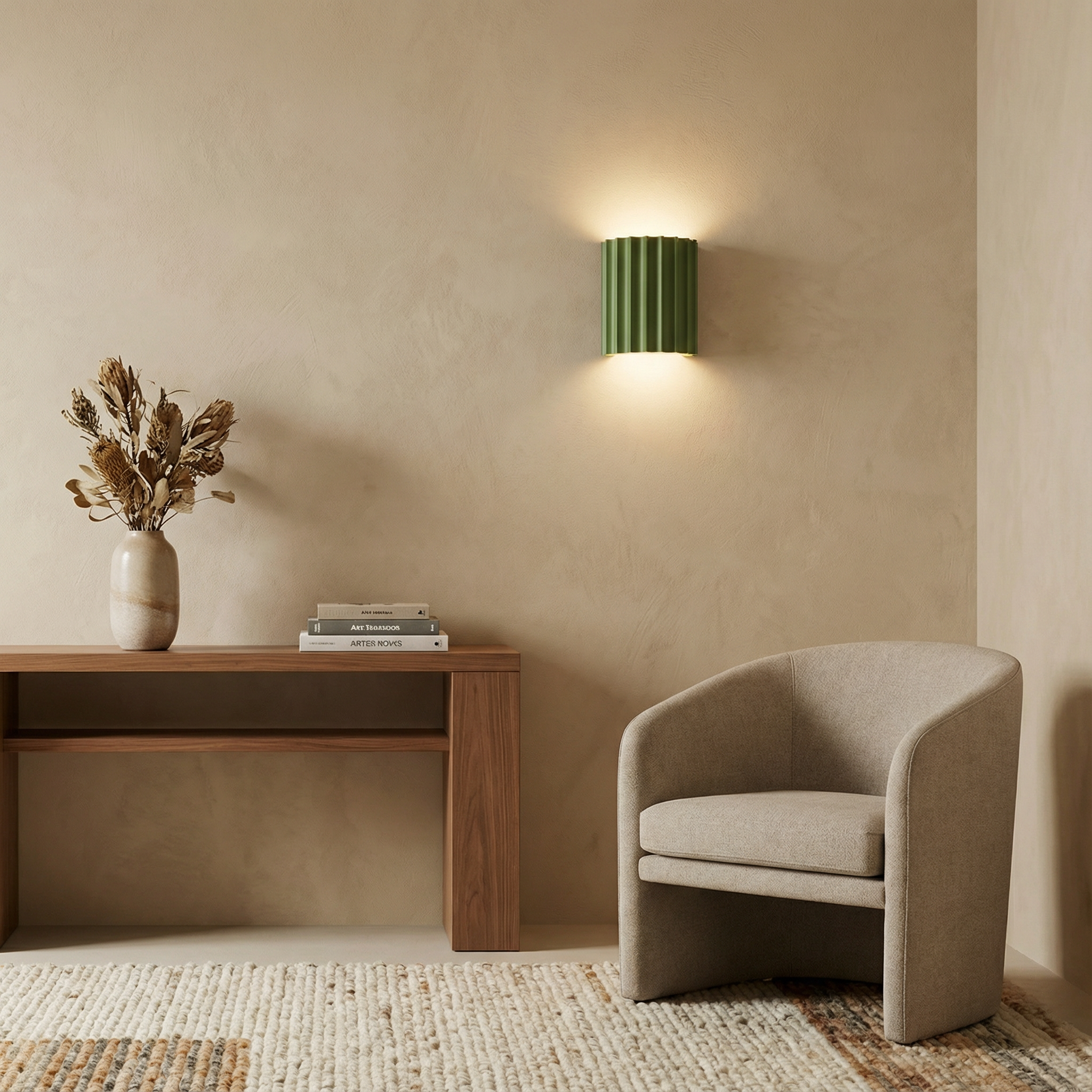 ResinGlow | Stylish Modern Half-Circle Wall Sconce Light Fixture