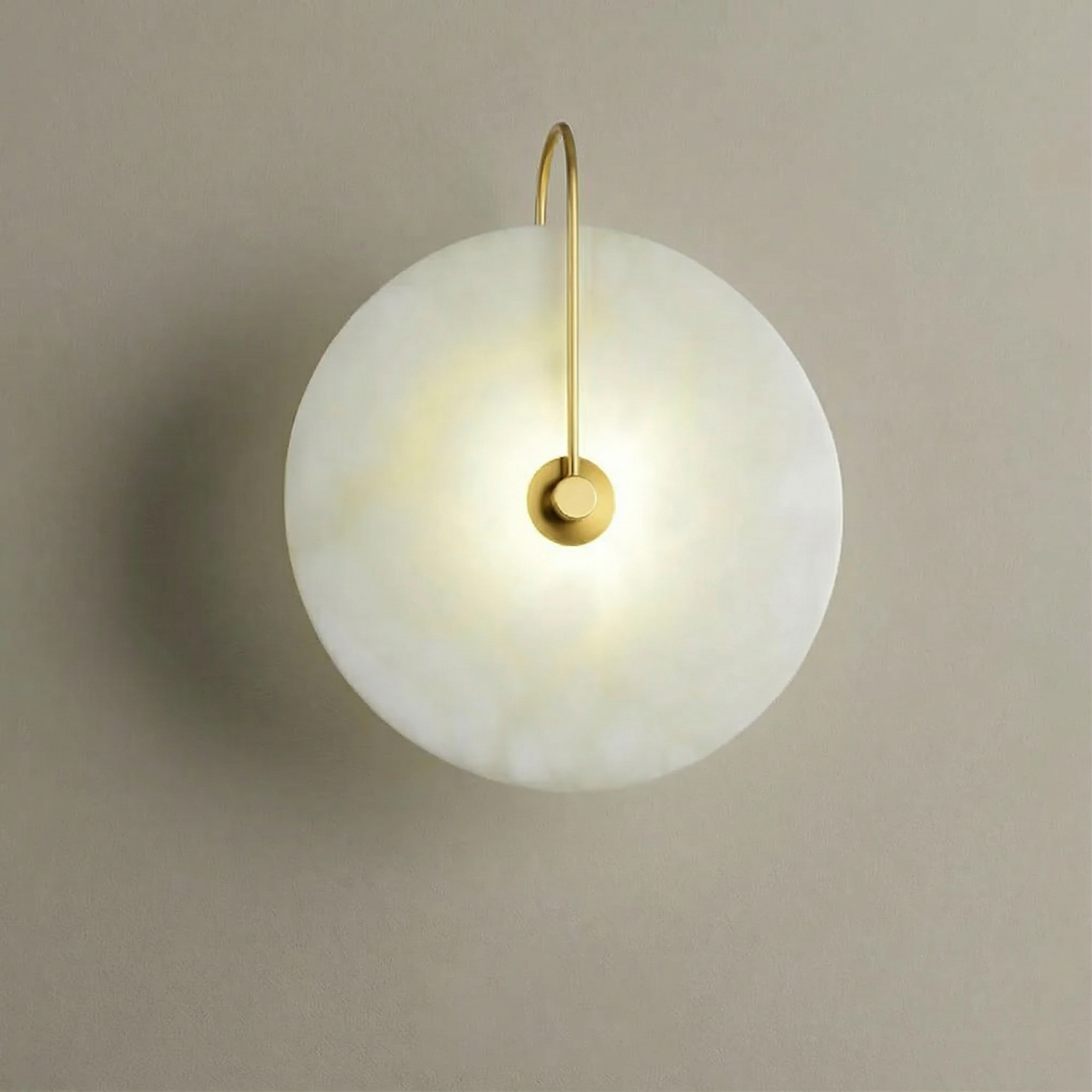 Elegant Alab Marble Wall Lamp with Soft LED Light | Contemporary Wall Sconce for Warm Ambiance