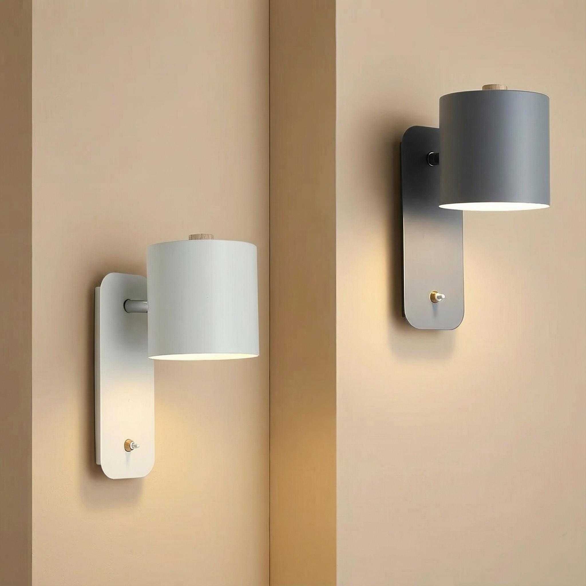 Elegant Cylinder Wall Sconce Lighting with Soft LED Glow | Modern Design for Cozy Ambiance
