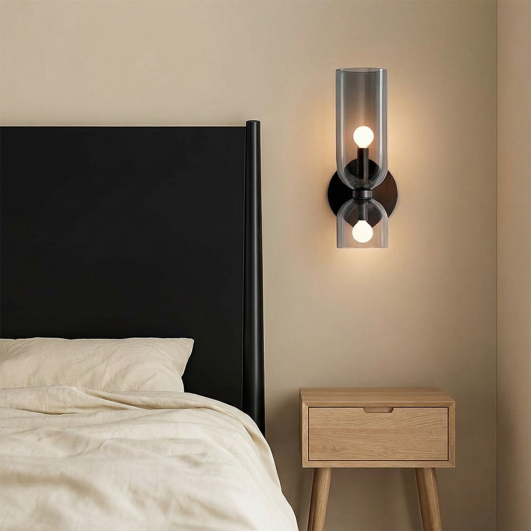 Elegant Glass Wall Sconce Lighting with Soft LED Glow | Modern Design for Dining Rooms and Bars