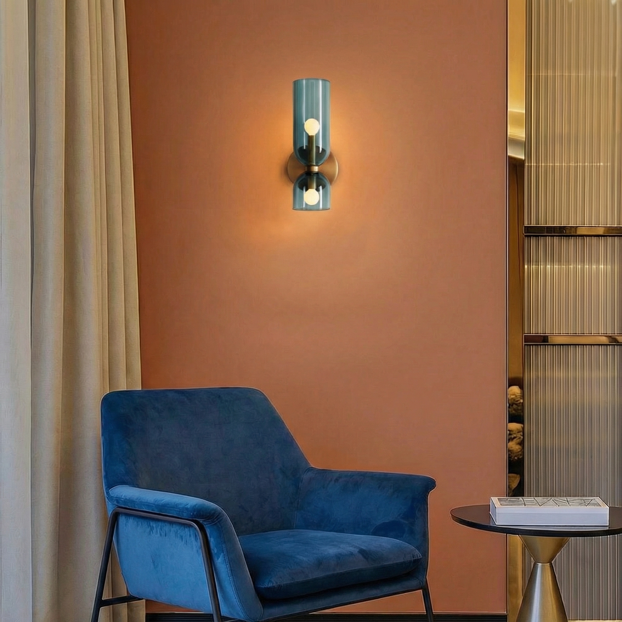 Elegant Glass Wall Sconce Lighting with Soft LED Glow | Modern Design for Dining Rooms and Bars