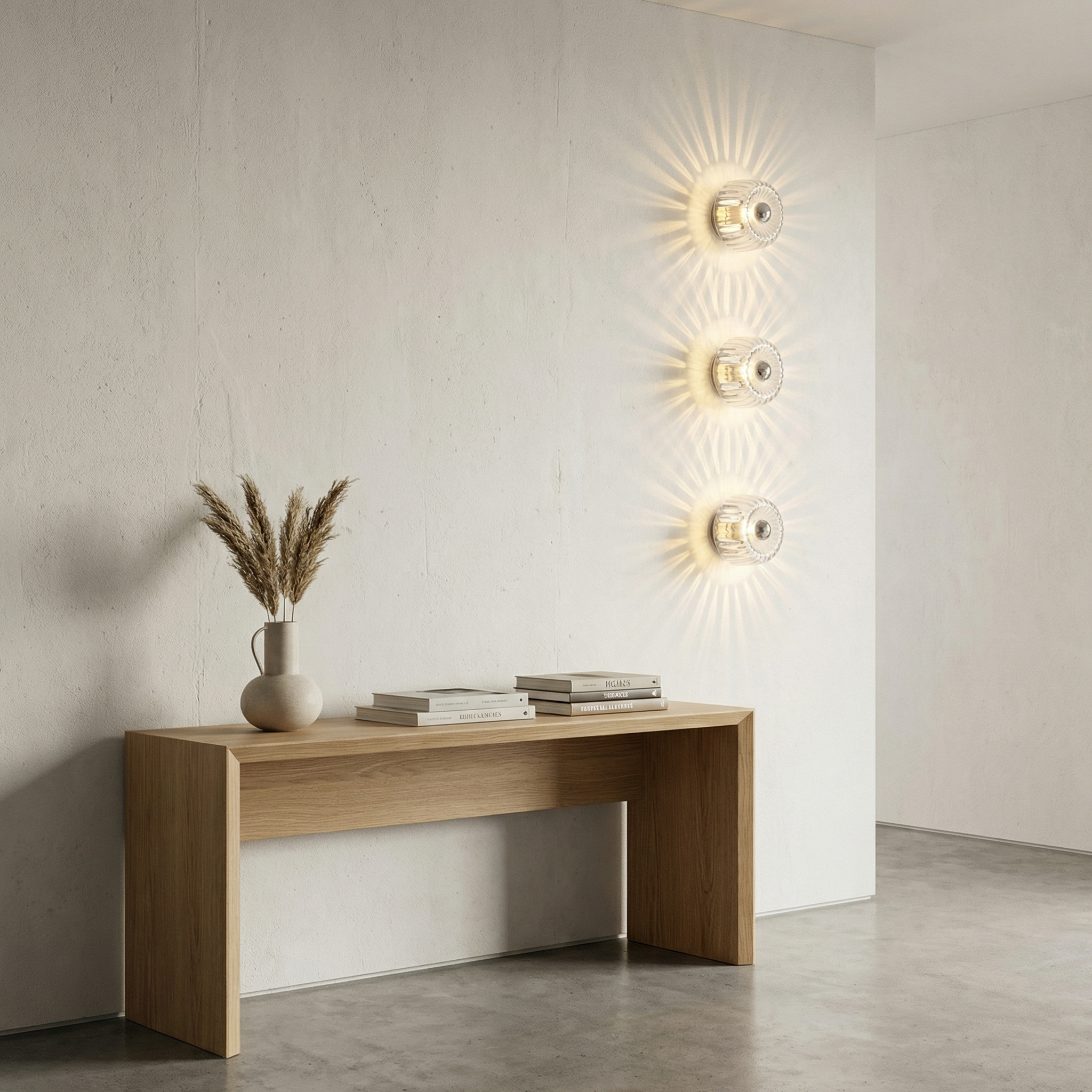 Contemporary Wall Light | Sculptural Glass Design with Soft LED Illumination | Elegant Wall Sconce for Modern Spaces