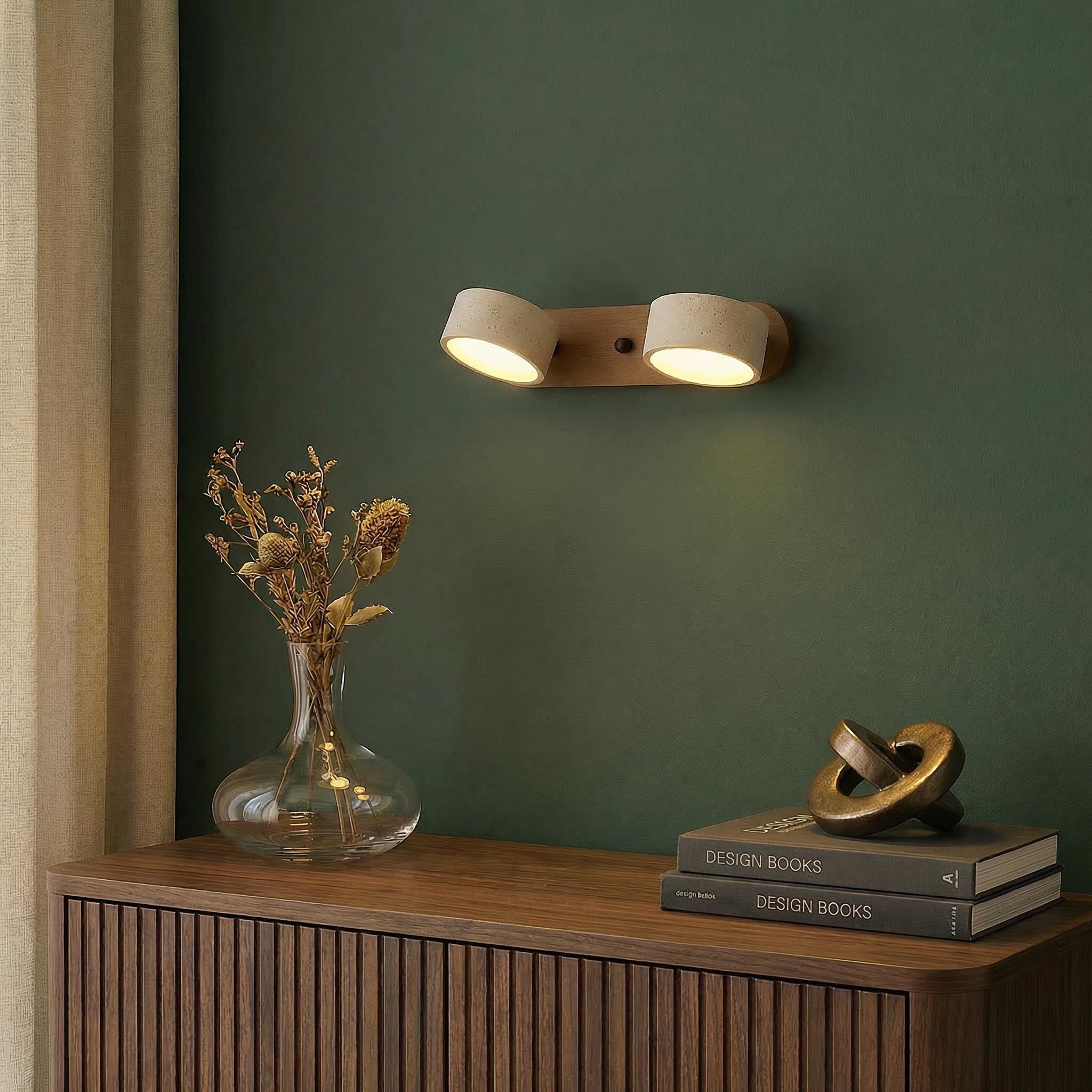 Duo Wall Light | Elegant Bathroom Wall Sconce with Integrated LED | Stylish Lighting for Home Decor