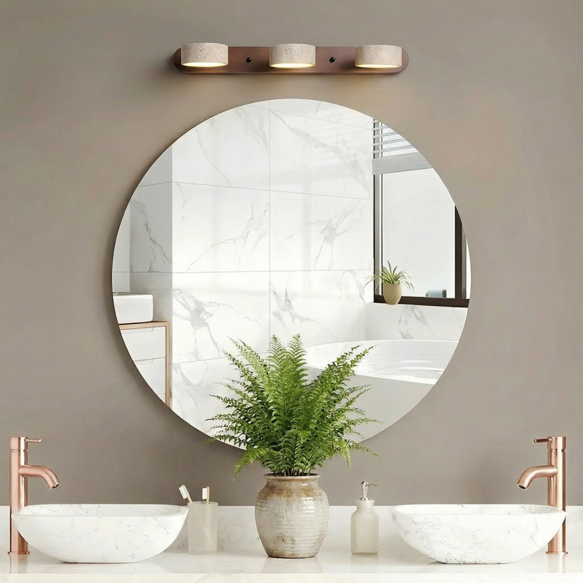 Duo Wall Light | Elegant Bathroom Wall Sconce with Integrated LED | Stylish Lighting for Home Decor