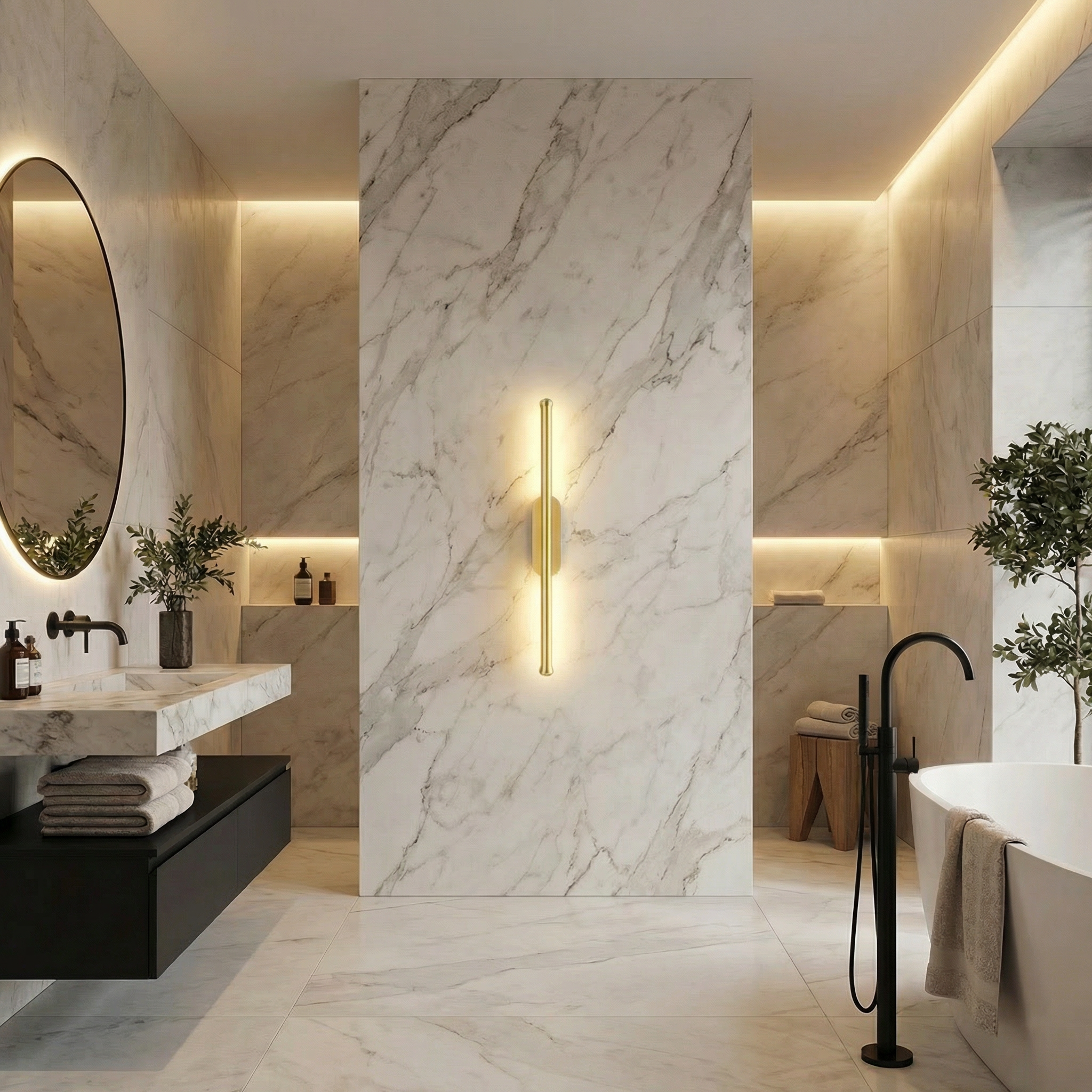 Modern Minimalist | LED Wall Light with Dimmable Brightness | Sleek Design for Cozy Ambiance