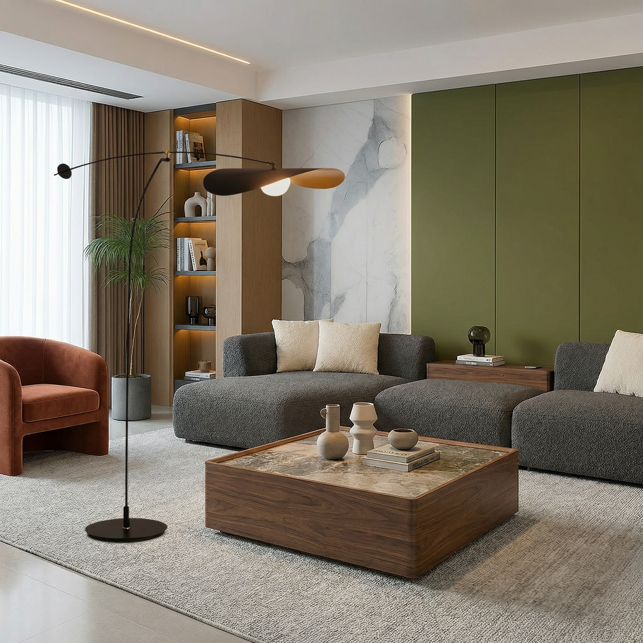 Rida Collection | Modern Floor Lamp with Elegant Bamboo Design | Soft LED Lighting for Tranquil Living Spaces