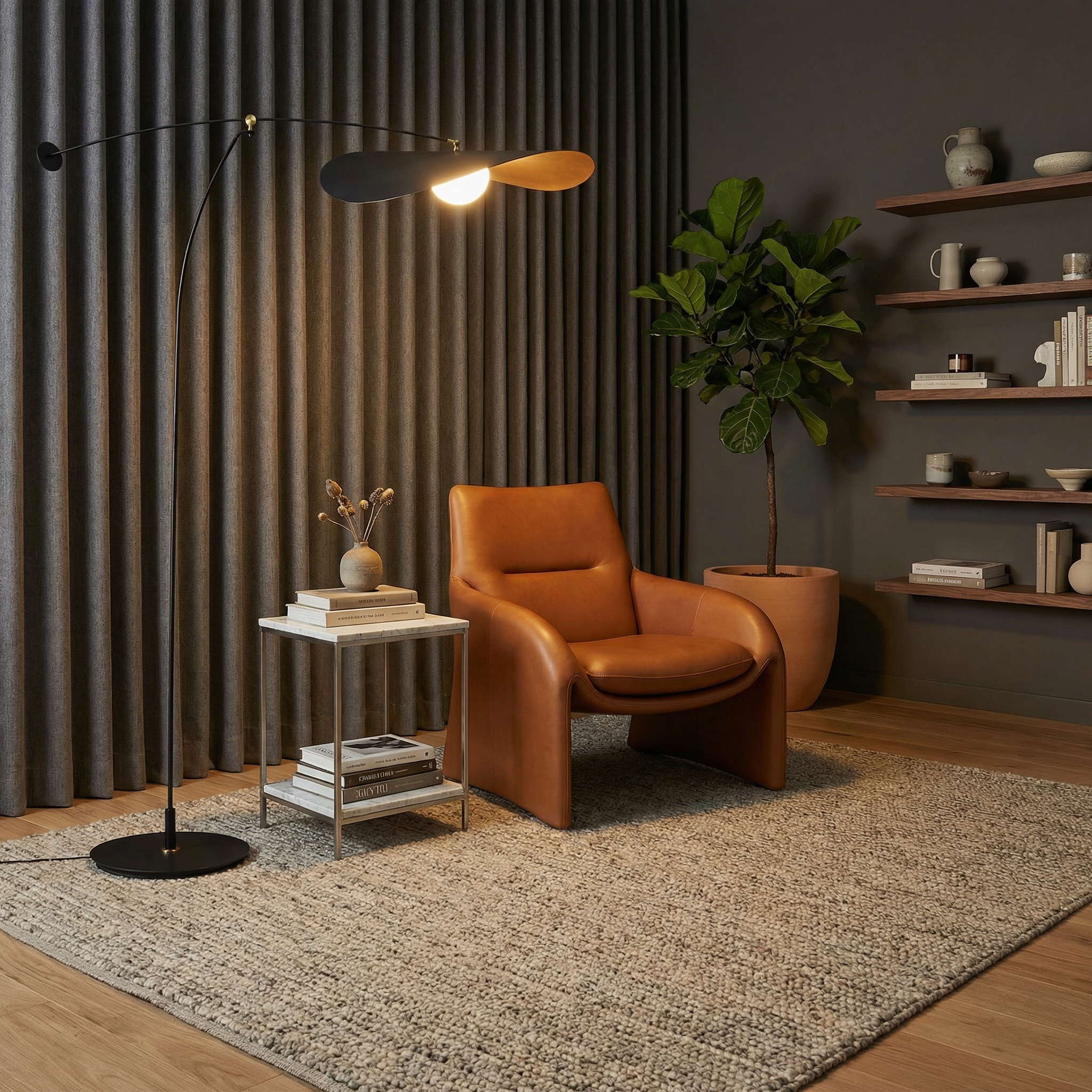 Rida Collection | Modern Floor Lamp with Elegant Bamboo Design | Soft LED Lighting for Tranquil Living Spaces