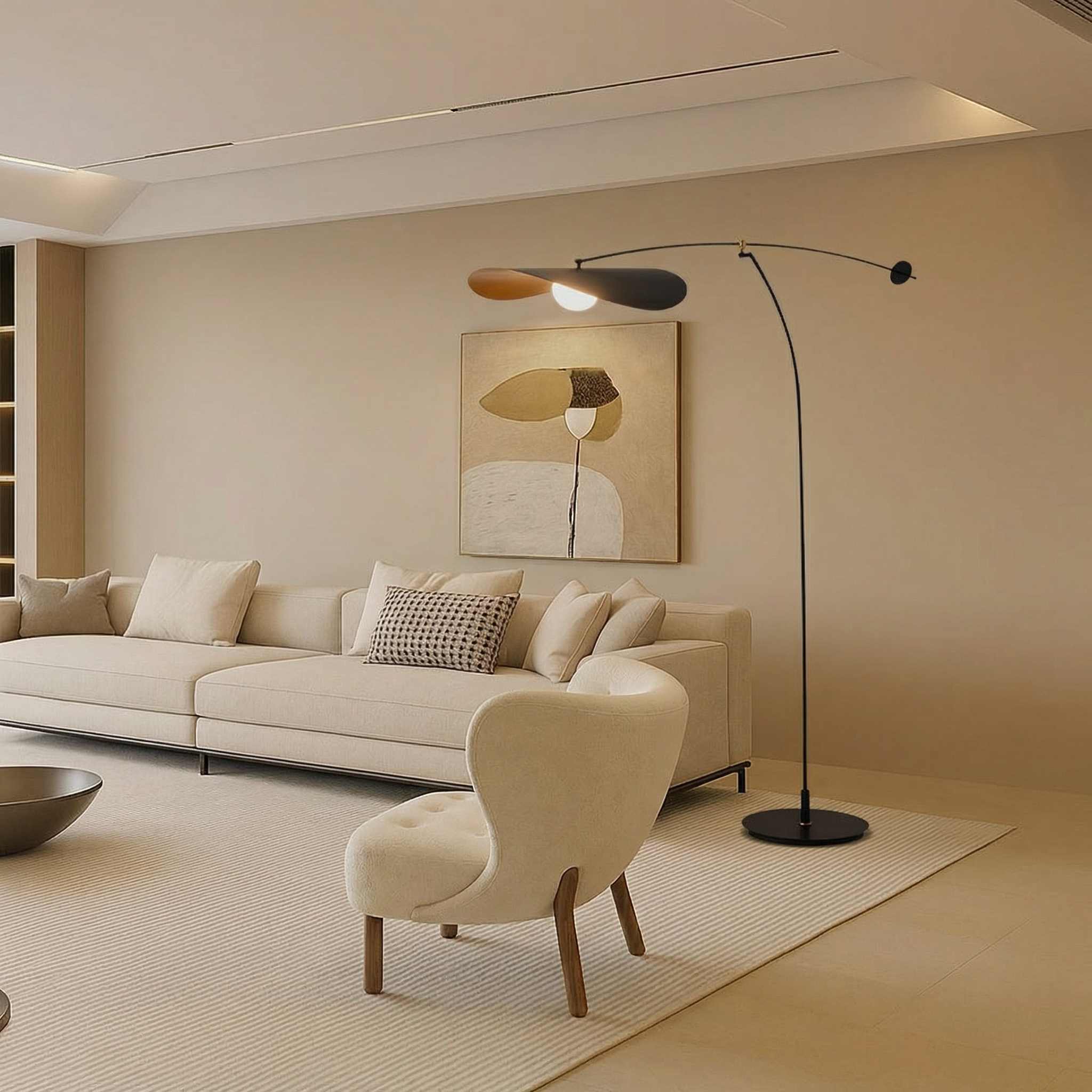 Rida Collection | Modern Floor Lamp with Elegant Bamboo Design | Soft LED Lighting for Tranquil Living Spaces