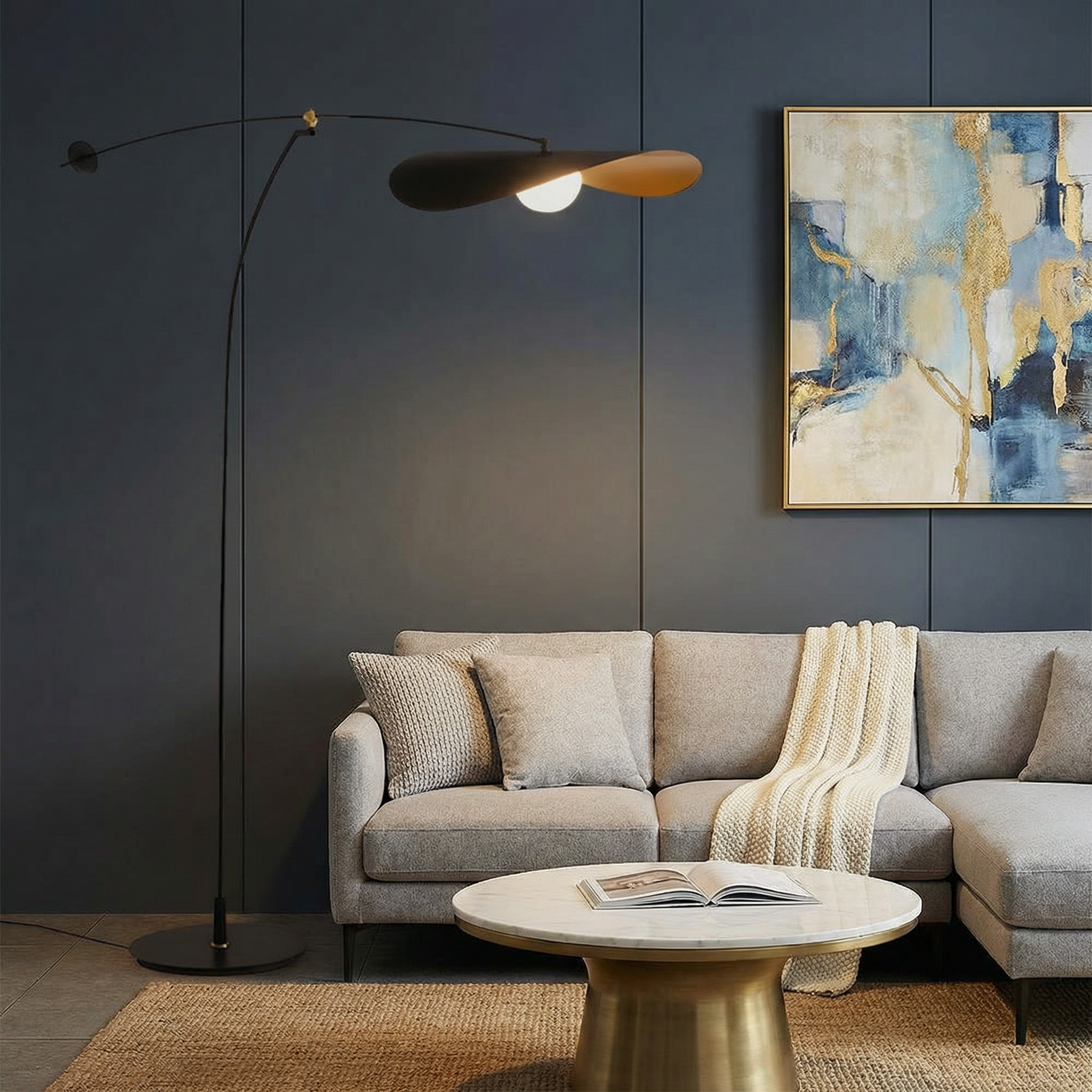 Rida Collection | Modern Floor Lamp with Elegant Bamboo Design | Soft LED Lighting for Tranquil Living Spaces