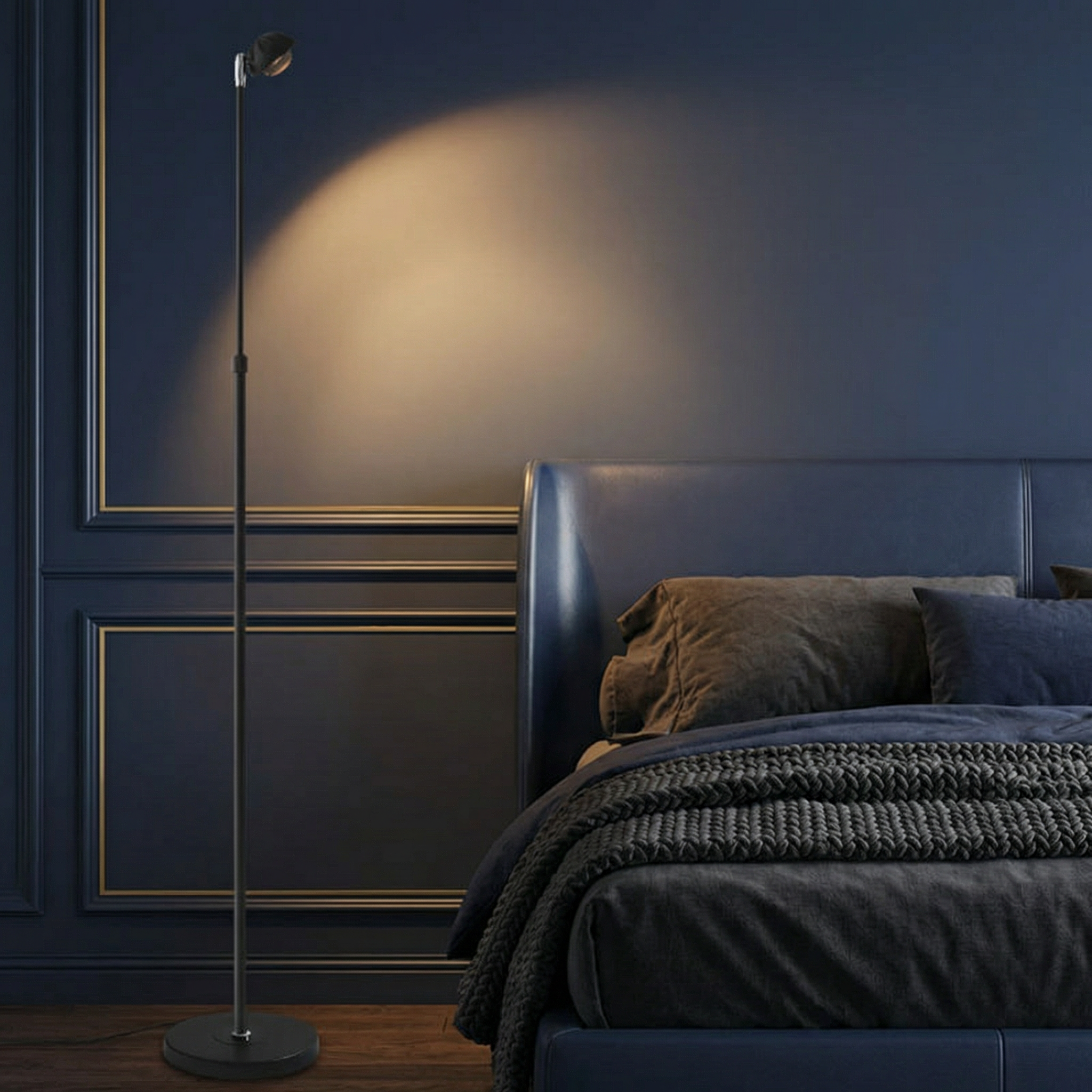 Elegant Bamboo Floor Lamp | Dimmable LED Light & Adjustable Height for Cozy Living Room Ambiance