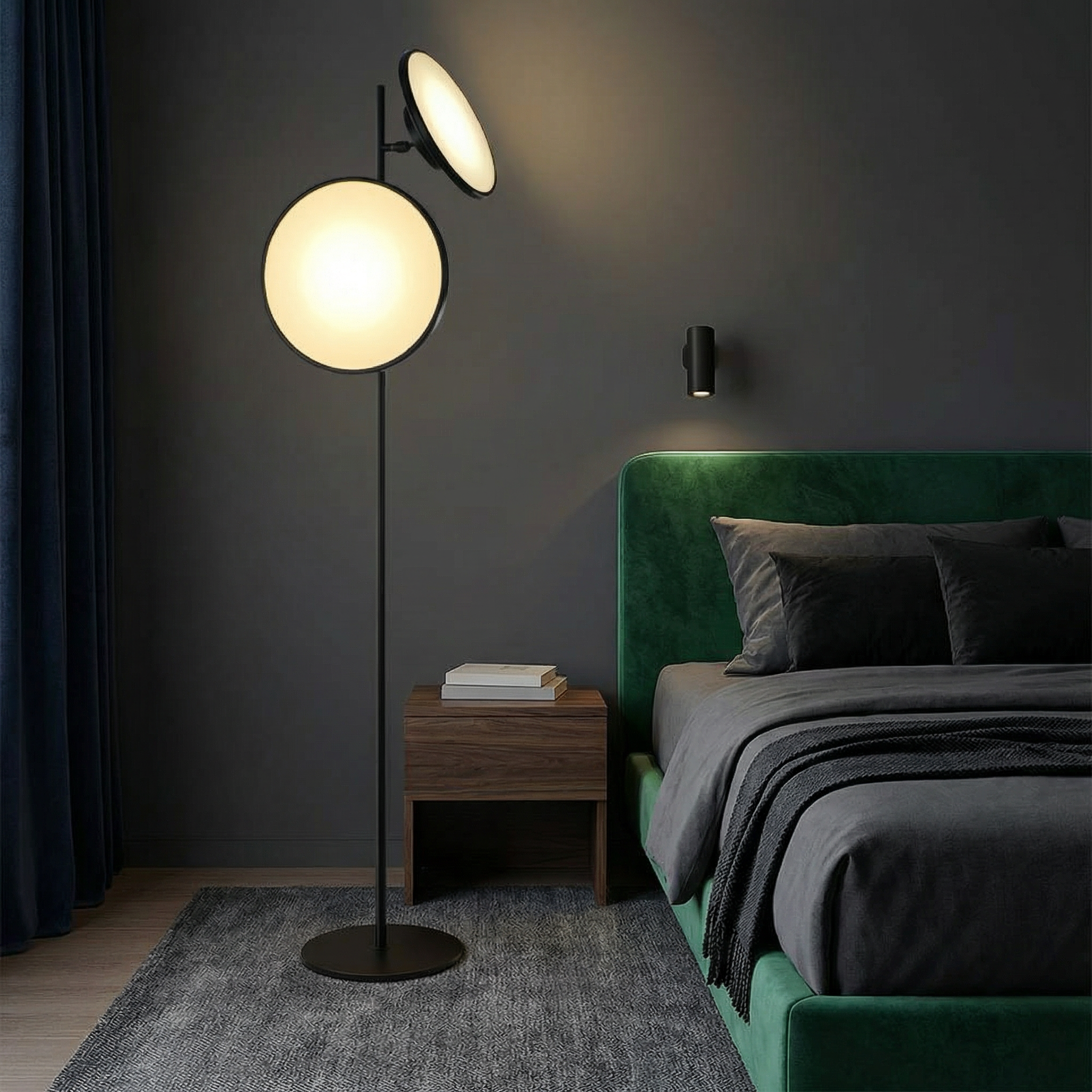 Modern Floor Lamp | Black Standing Lamp with LED Bulb & Minimalist Design | Elegant Lighting for Living Room