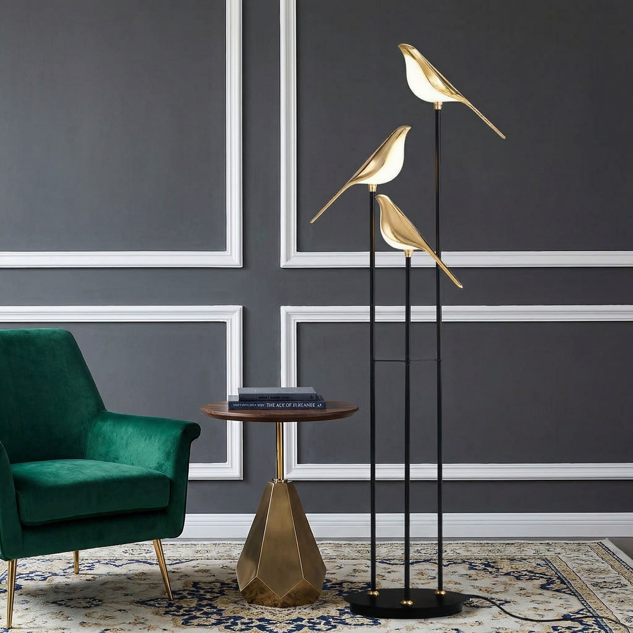 Sculptural Floor Lamp | Modern Standing Lamp with LED Lighting | Elegant Accent for Living Room Decor