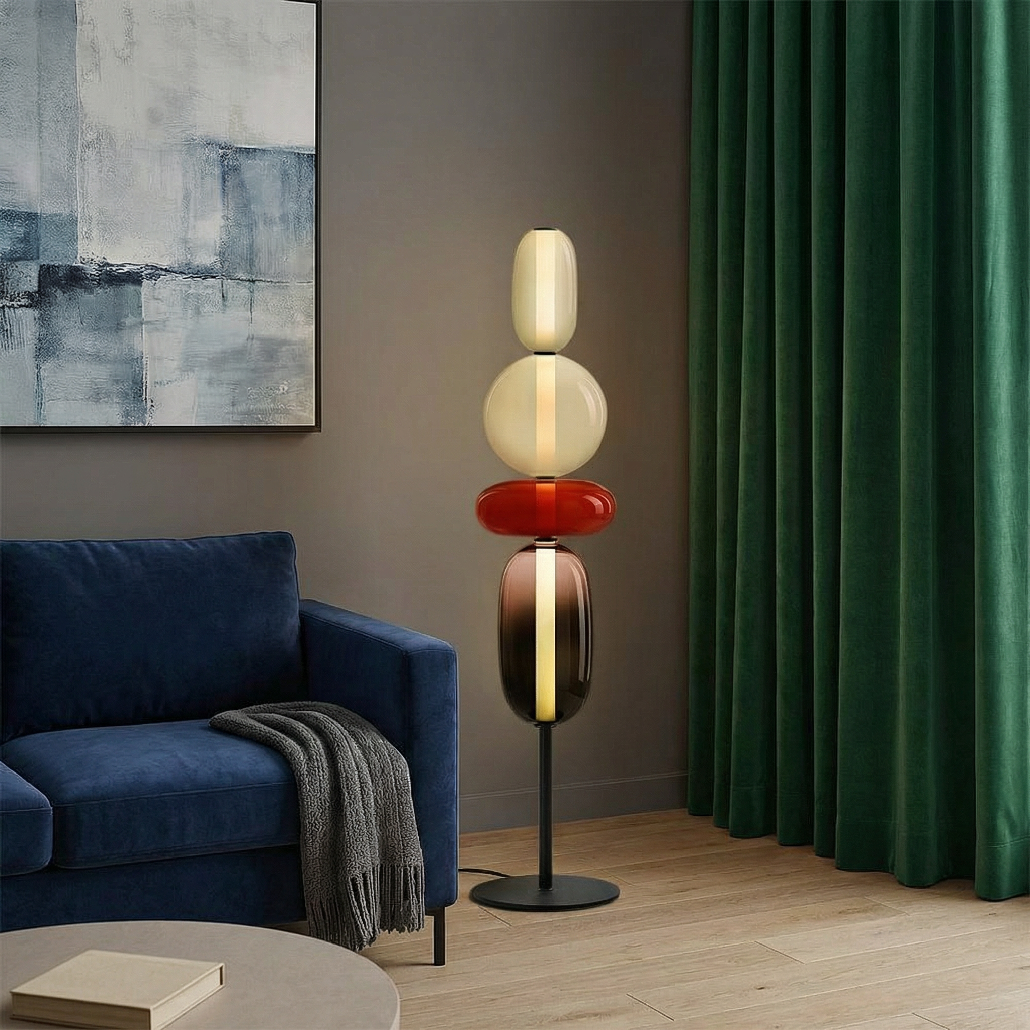 Elegant | Modern Floor Lamp with Sculptural Design & Warm LED Glow | Stylish Lighting for Living Room