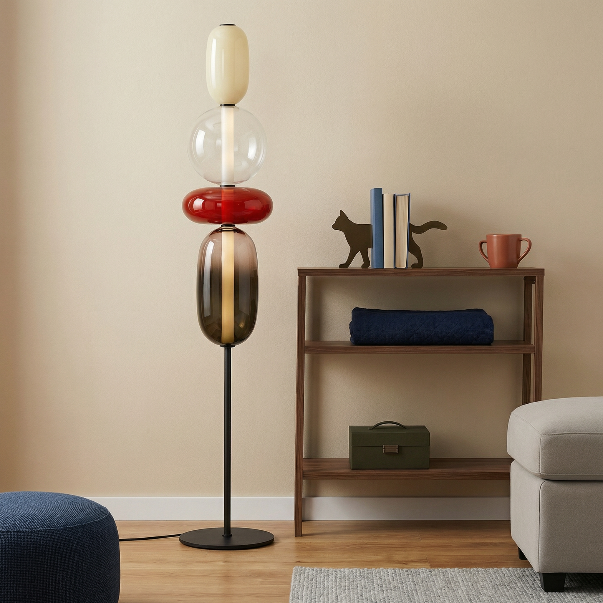Elegant | Modern Floor Lamp with Sculptural Design & Warm LED Glow | Stylish Lighting for Living Room