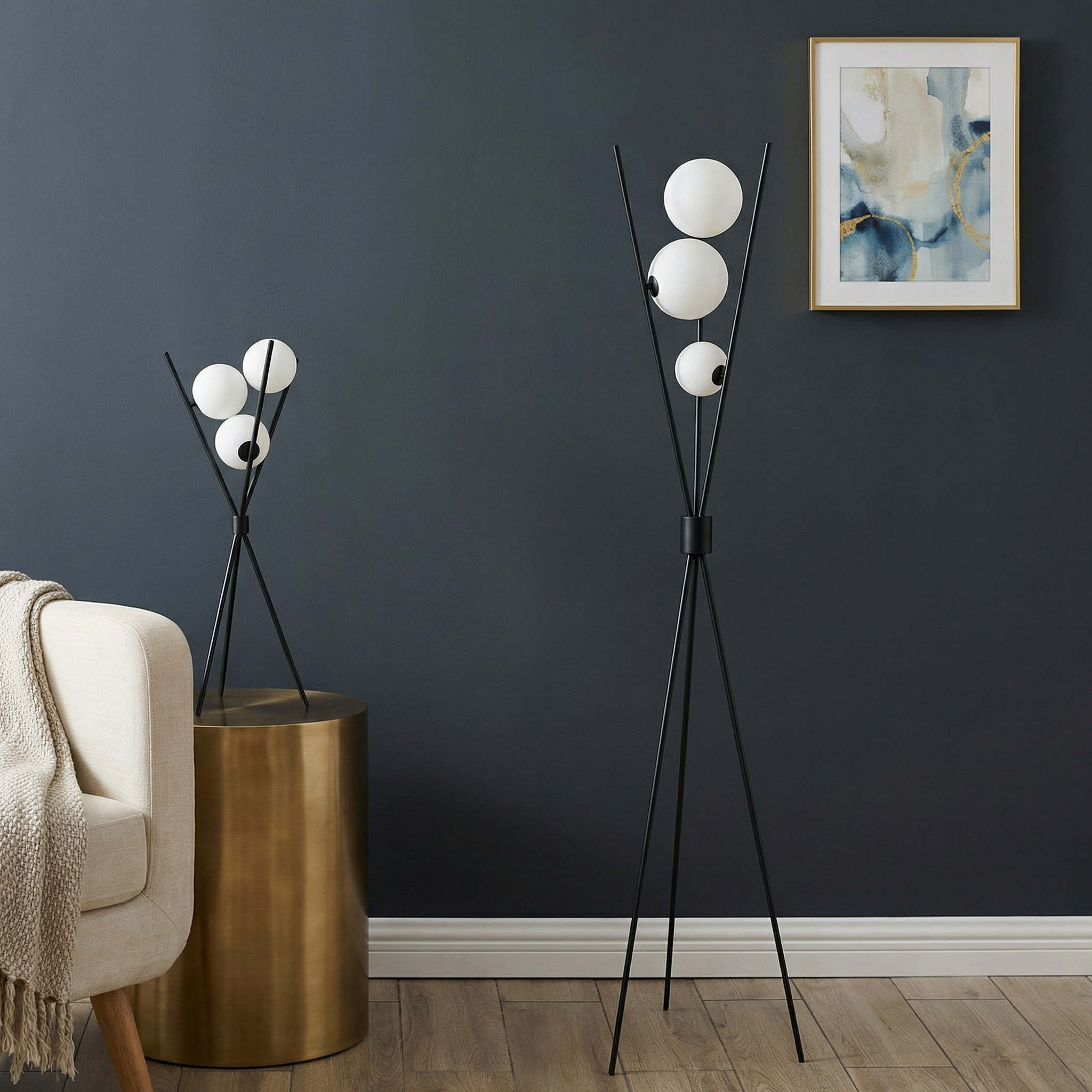 Moon Lamp | Floor/Table Lamp with Soft LED Glow | Modern Design for Elegant Spaces