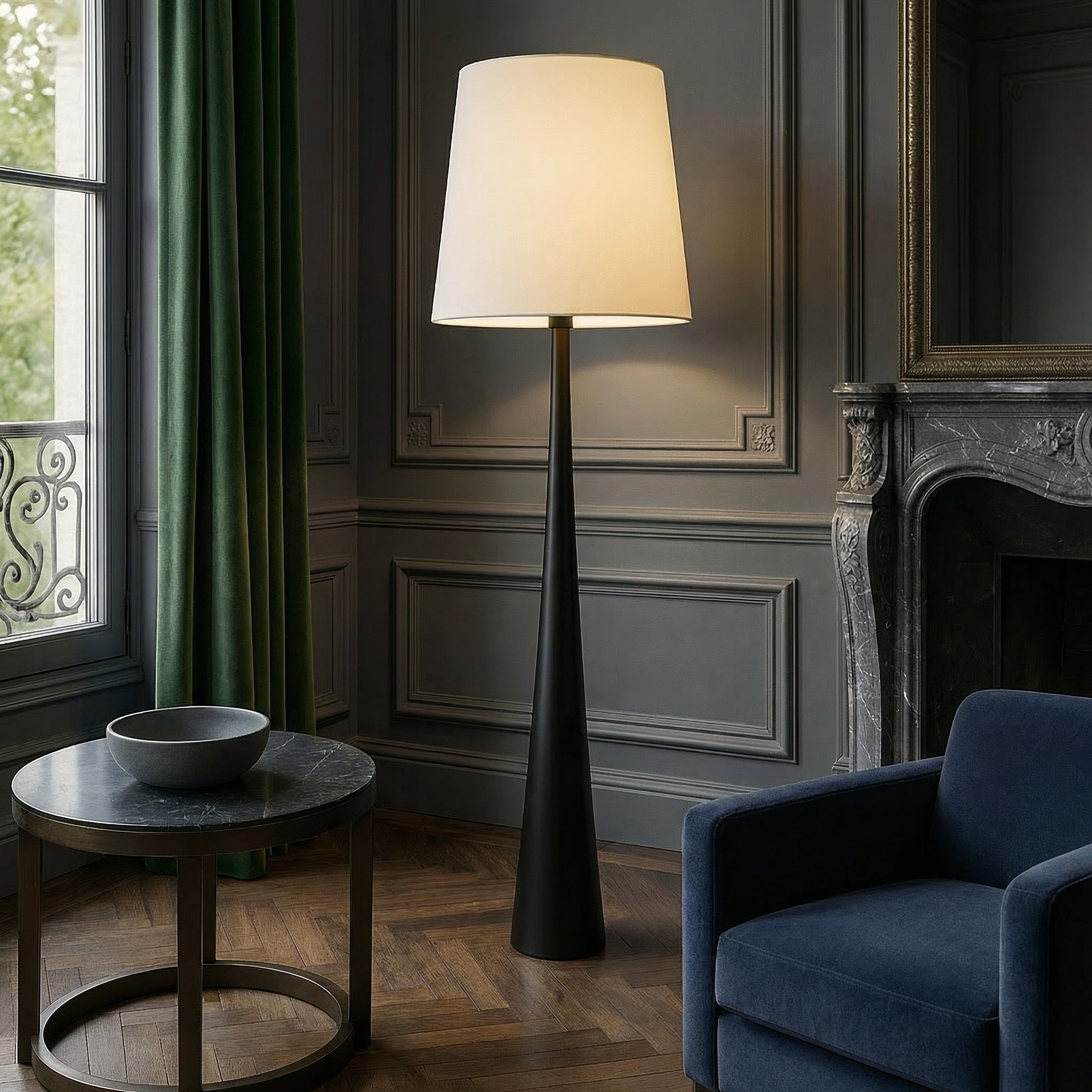 Scandinavian Floor Lamp | Modern Standing Lamp with LED Bulb | Eco-Friendly Design for Cozy Living Room Ambiance