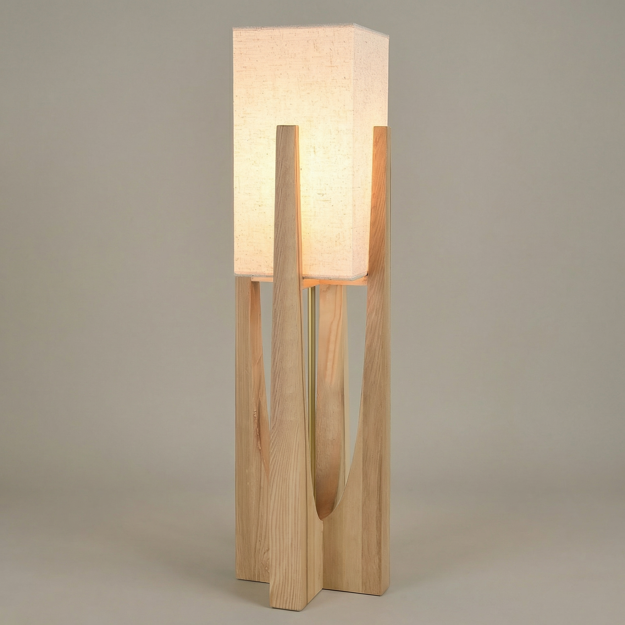 Wabi Sabi | Modern Floor Lamp with Handcrafted Shade | Elegant Lighting for Living Room Serenity