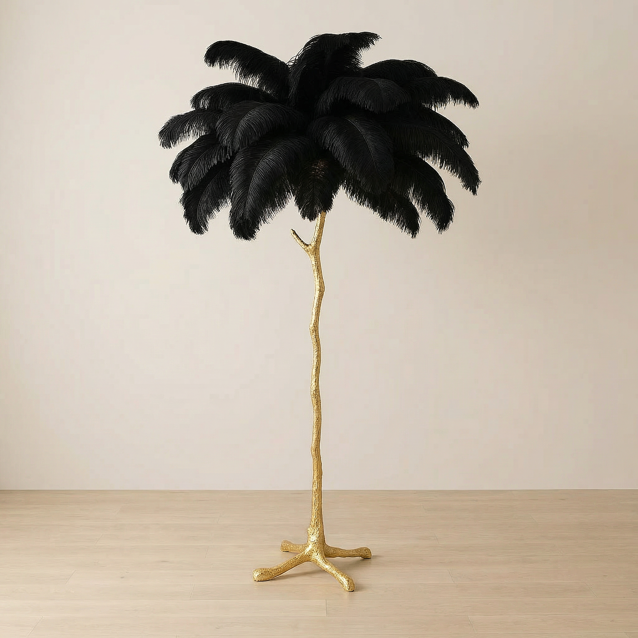 Elegant Feather Floor Lamp | Modern Design with Adjustable LED Lighting | Stylish Ambient Light for Living Room