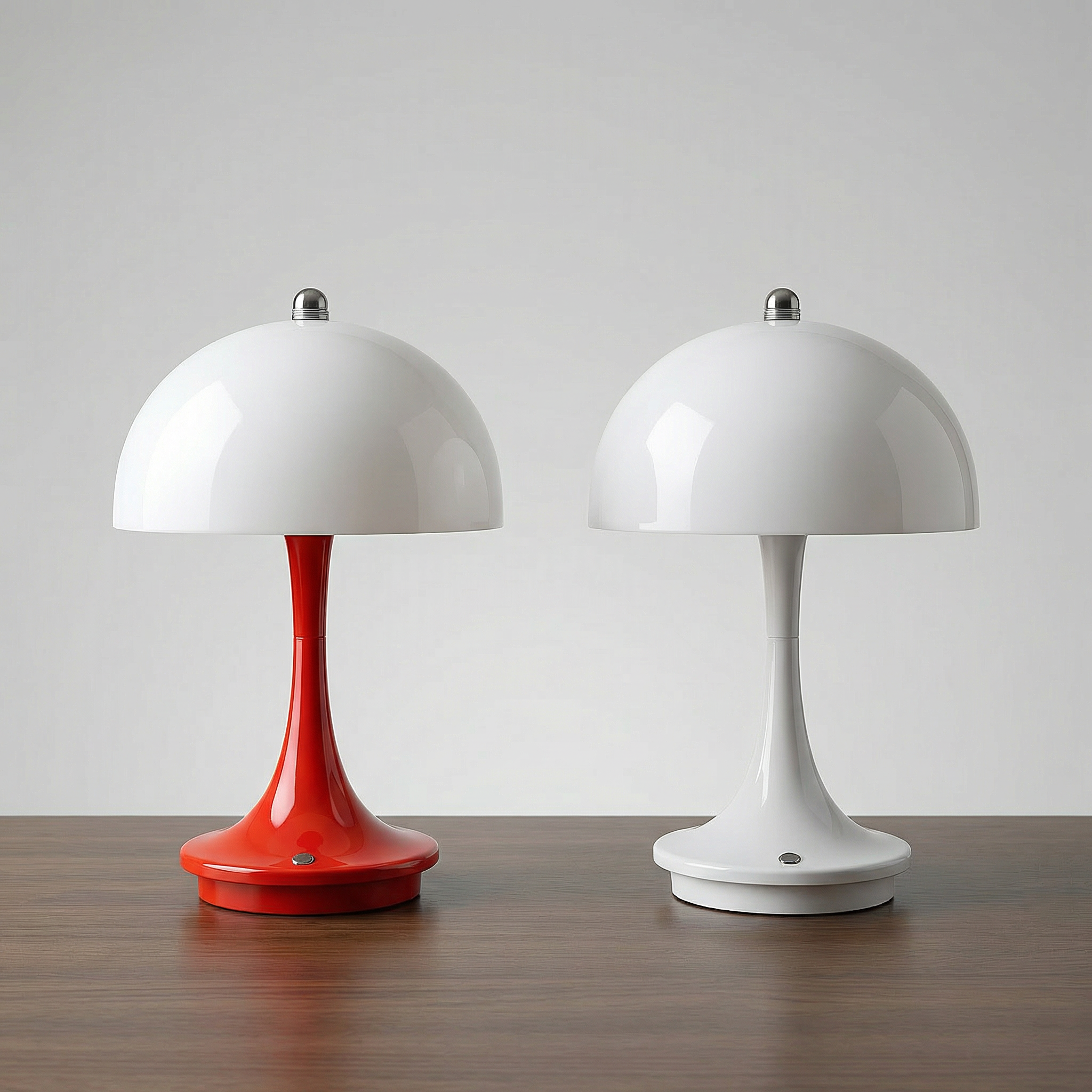 Contemporary Mushroom Table Lamp | Cordless LED Design for Easy Placement